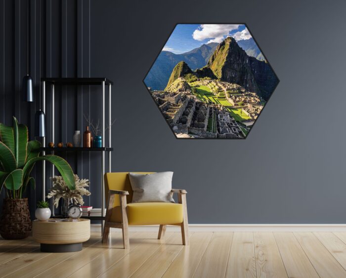 Akoestisch Schilderij Machu Picchu Hexagon Template Hexagon natuur 44 1 scaled 1
