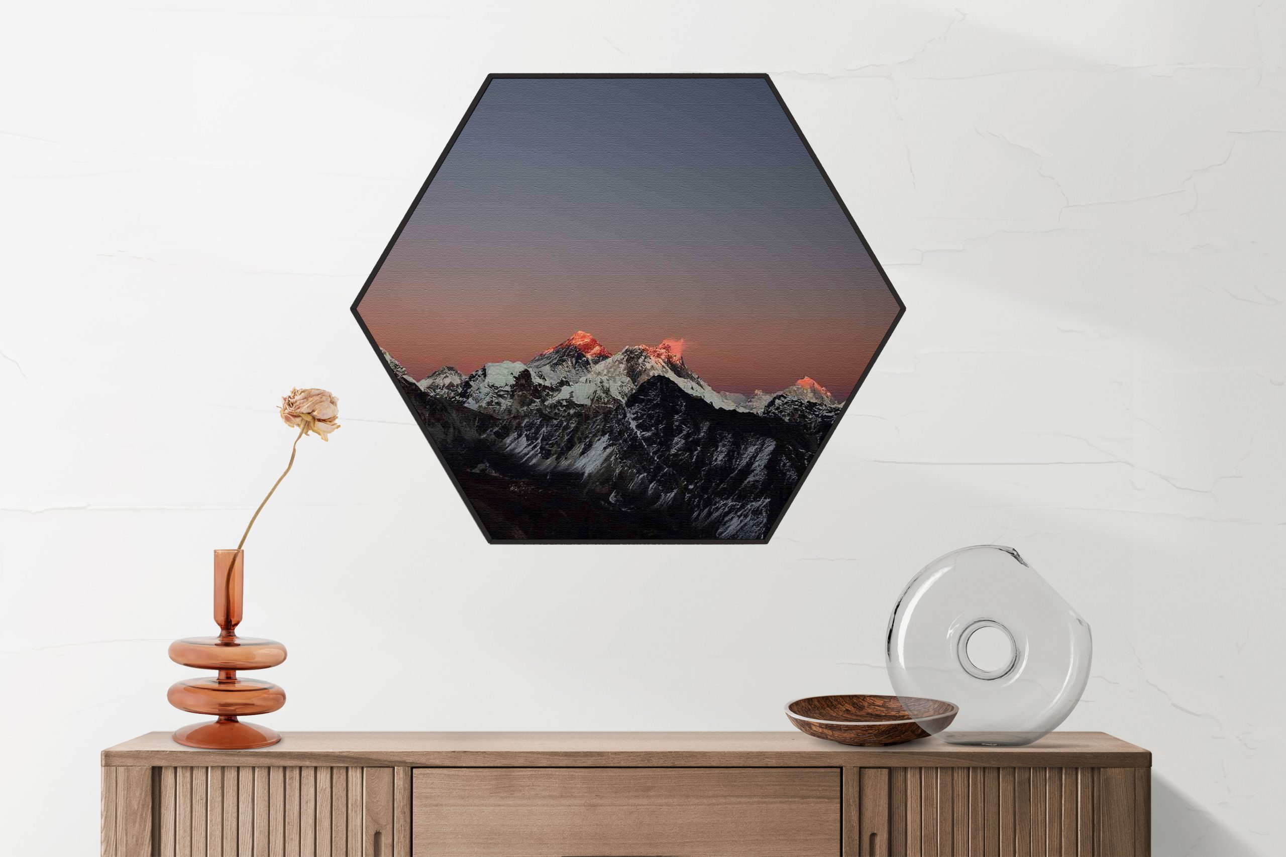 Akoestisch Schilderij Het Witte gebergte Hexagon Template Hexagon natuur 45 2 scaled 1