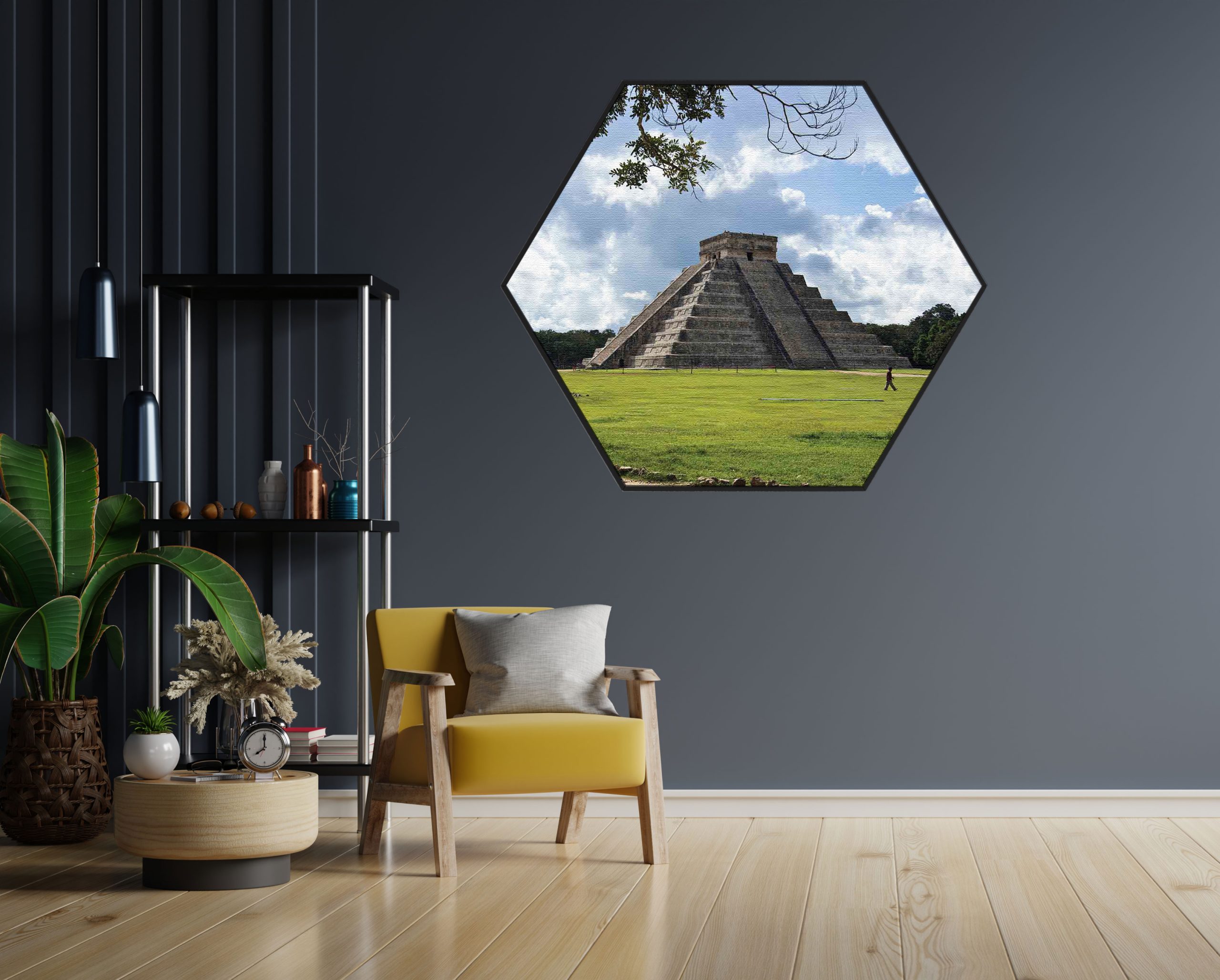 Akoestisch Schilderij Teotihuacán Hexagon Template Hexagon natuur 47 1 scaled 1