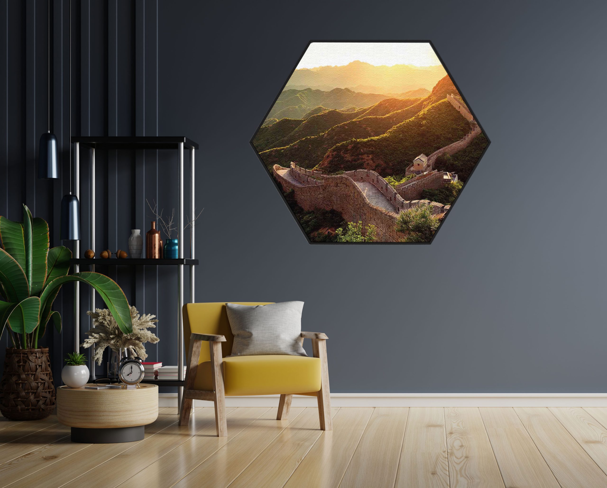 Akoestisch Schilderij De Chinese muur Hexagon Template Hexagon natuur 49 1 scaled 1
