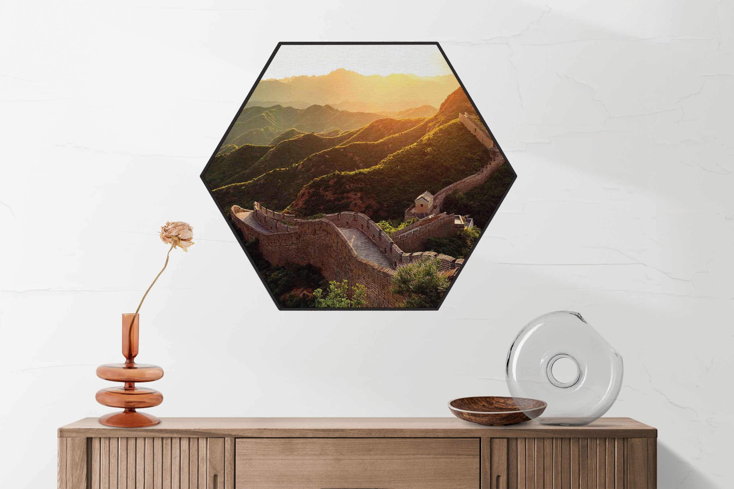 Akoestisch Schilderij De Chinese muur Hexagon Template Hexagon natuur 49 2 scaled 1