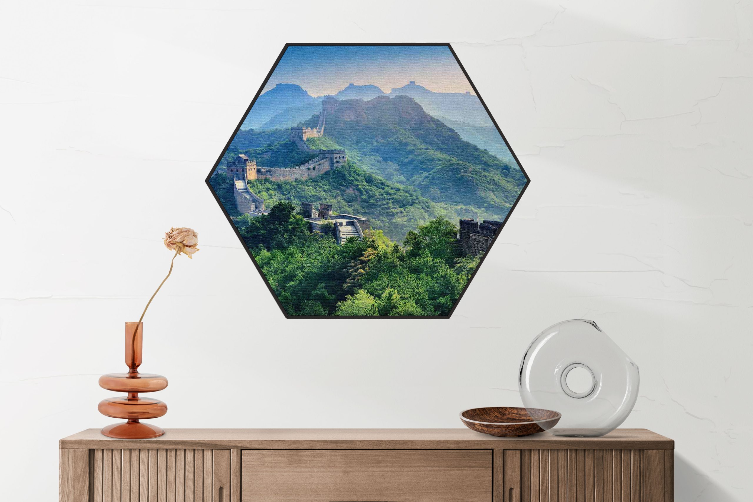 Akoestisch Schilderij De Chinese muur 4 Hexagon Template Hexagon natuur 57 2 scaled 1