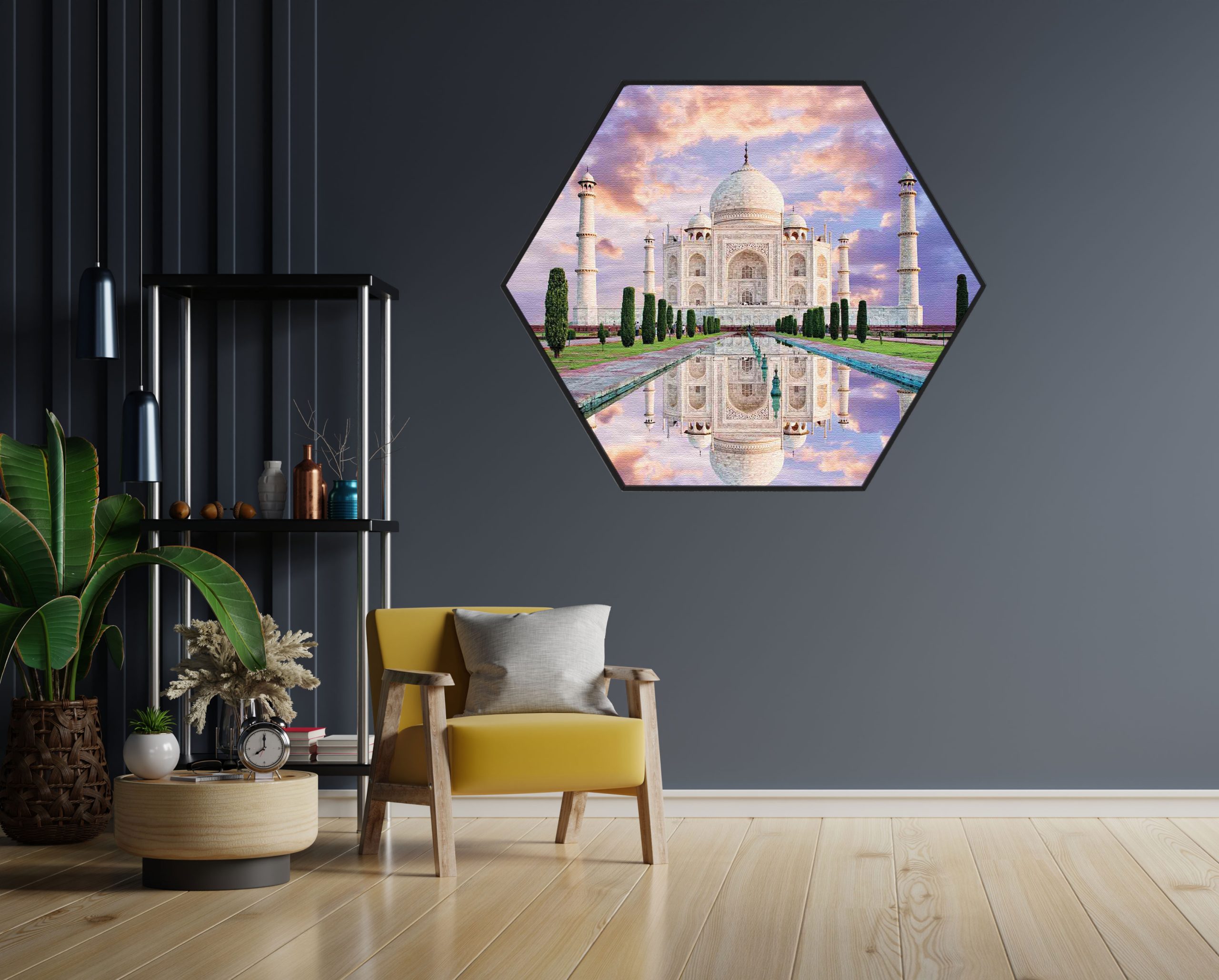 Akoestisch Schilderij De Tajmahal 2 Hexagon Template Hexagon natuur 58 1 scaled 1