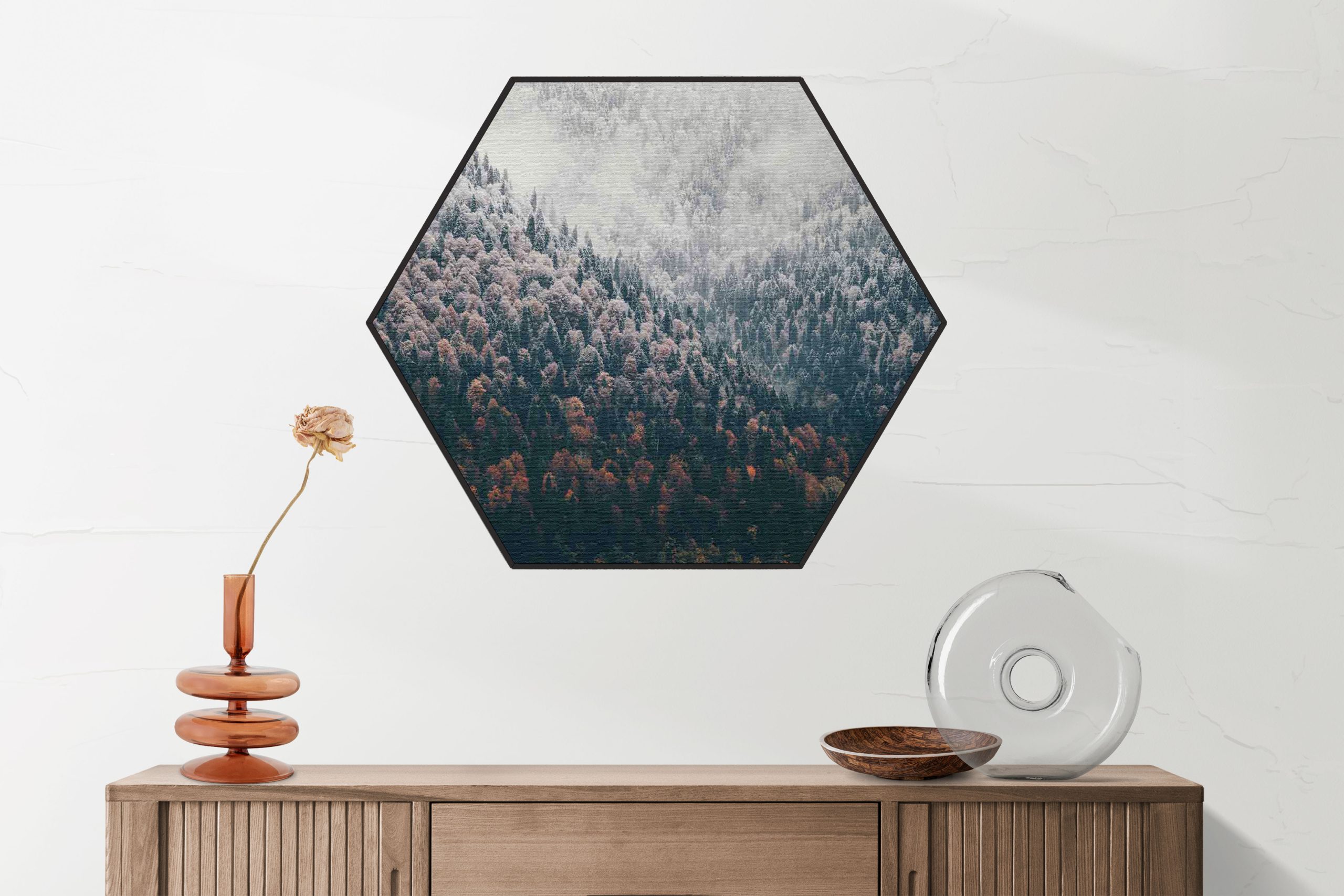 Akoestisch Schilderij Van herfst naar winter Hexagon Template Hexagon natuur 59 2 scaled 1
