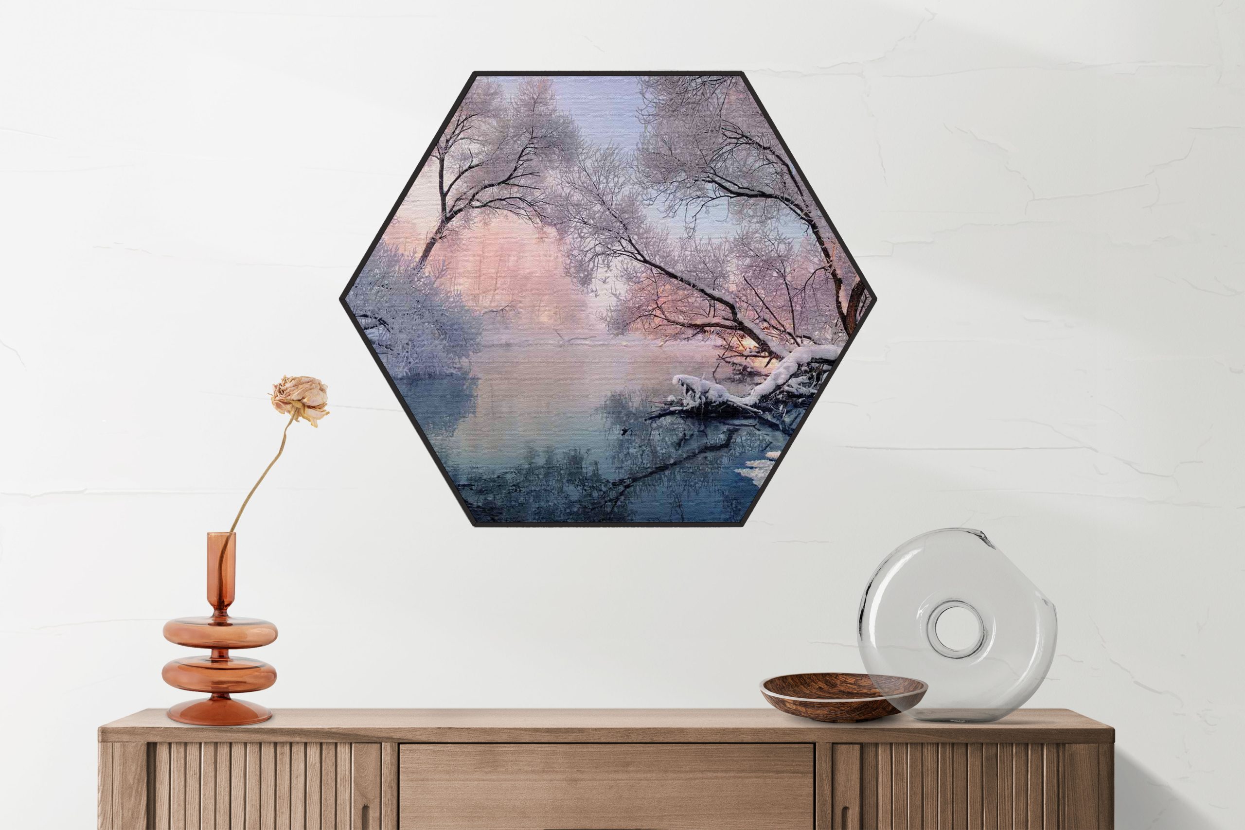 Akoestisch Schilderij Winter is coming Hexagon Template Hexagon natuur 62 2 scaled 1