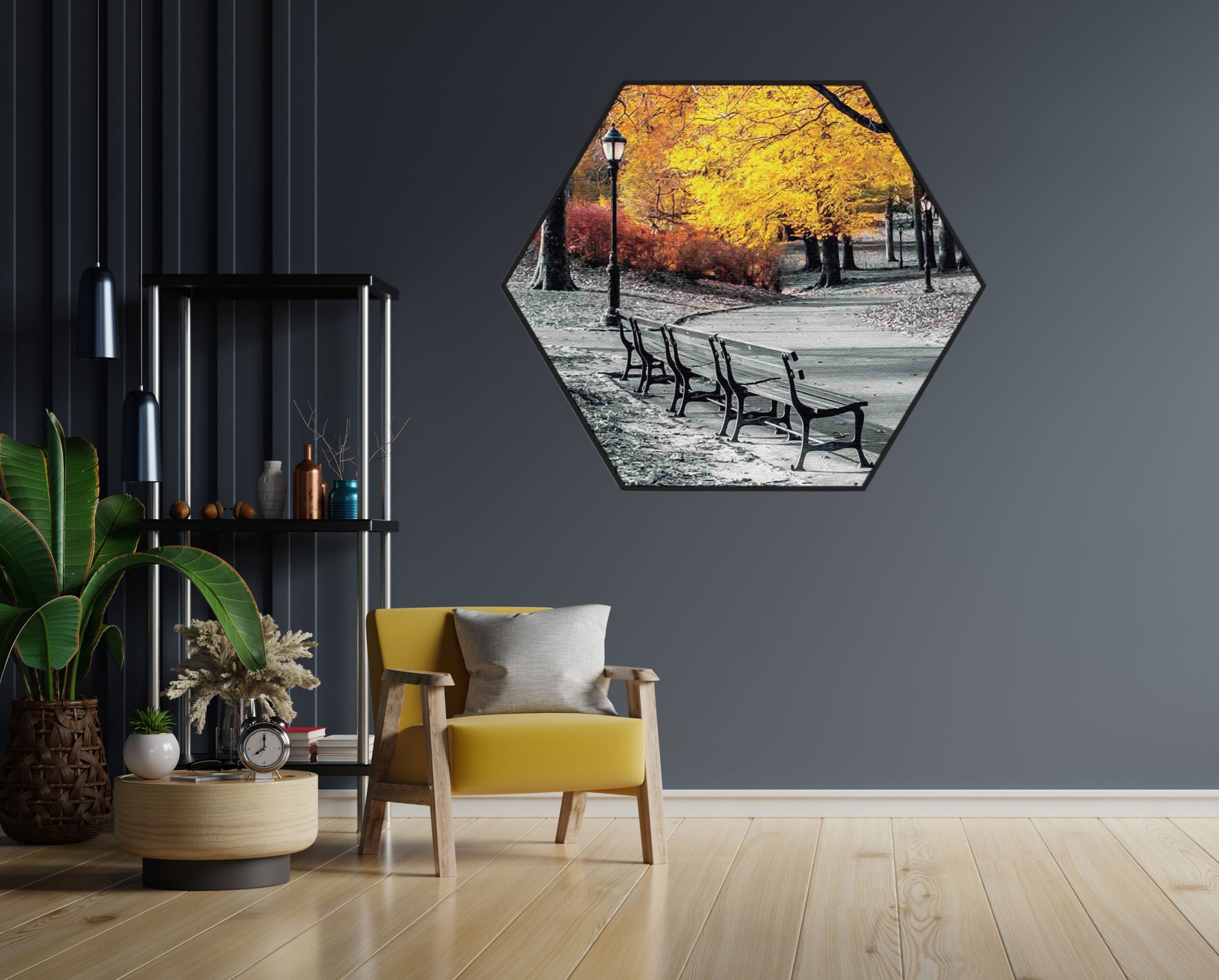 Akoestisch Schilderij Het Donkere Bos Hexagon Template Hexagon natuur 8 1 scaled 1