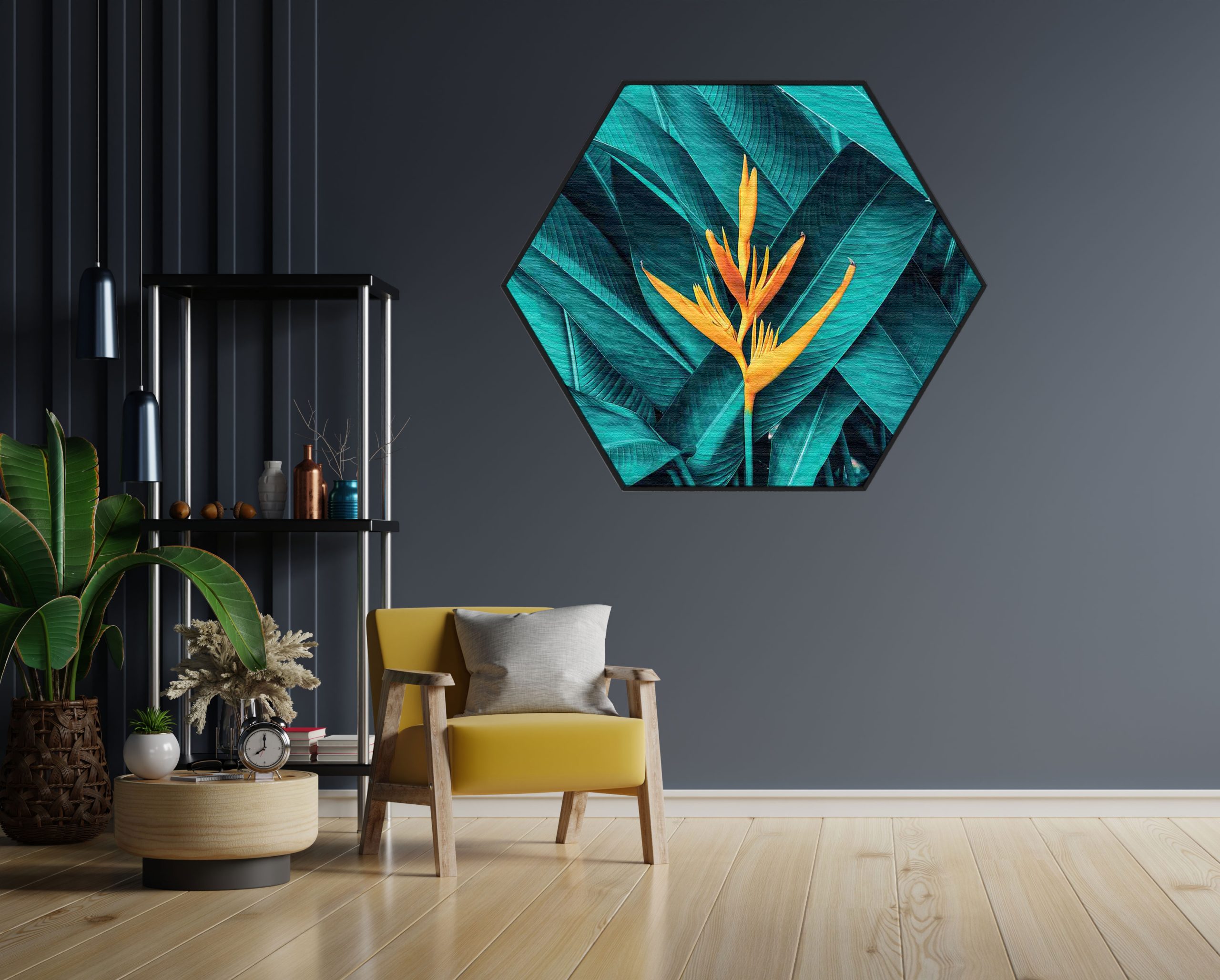 Akoestisch Schilderij Kleurrijke bloem 2 Hexagon Template Hexagon natuur 91 1 scaled 1