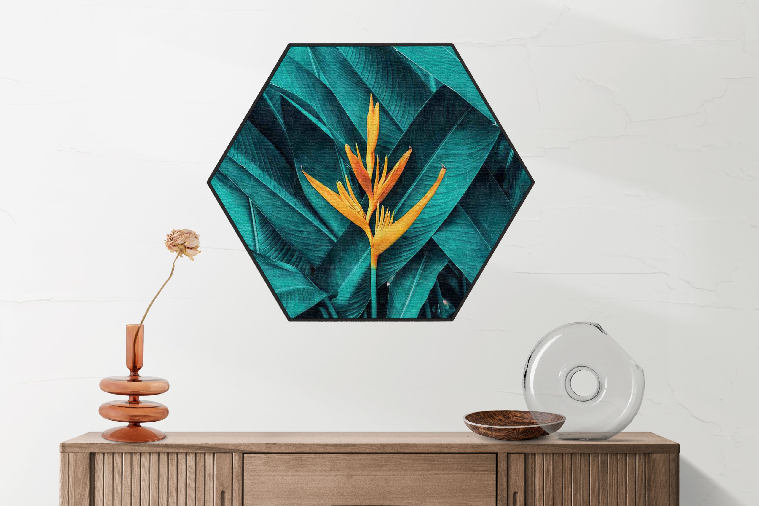 Akoestisch Schilderij Kleurrijke bloem 2 Hexagon Template Hexagon natuur 91 2 scaled 1