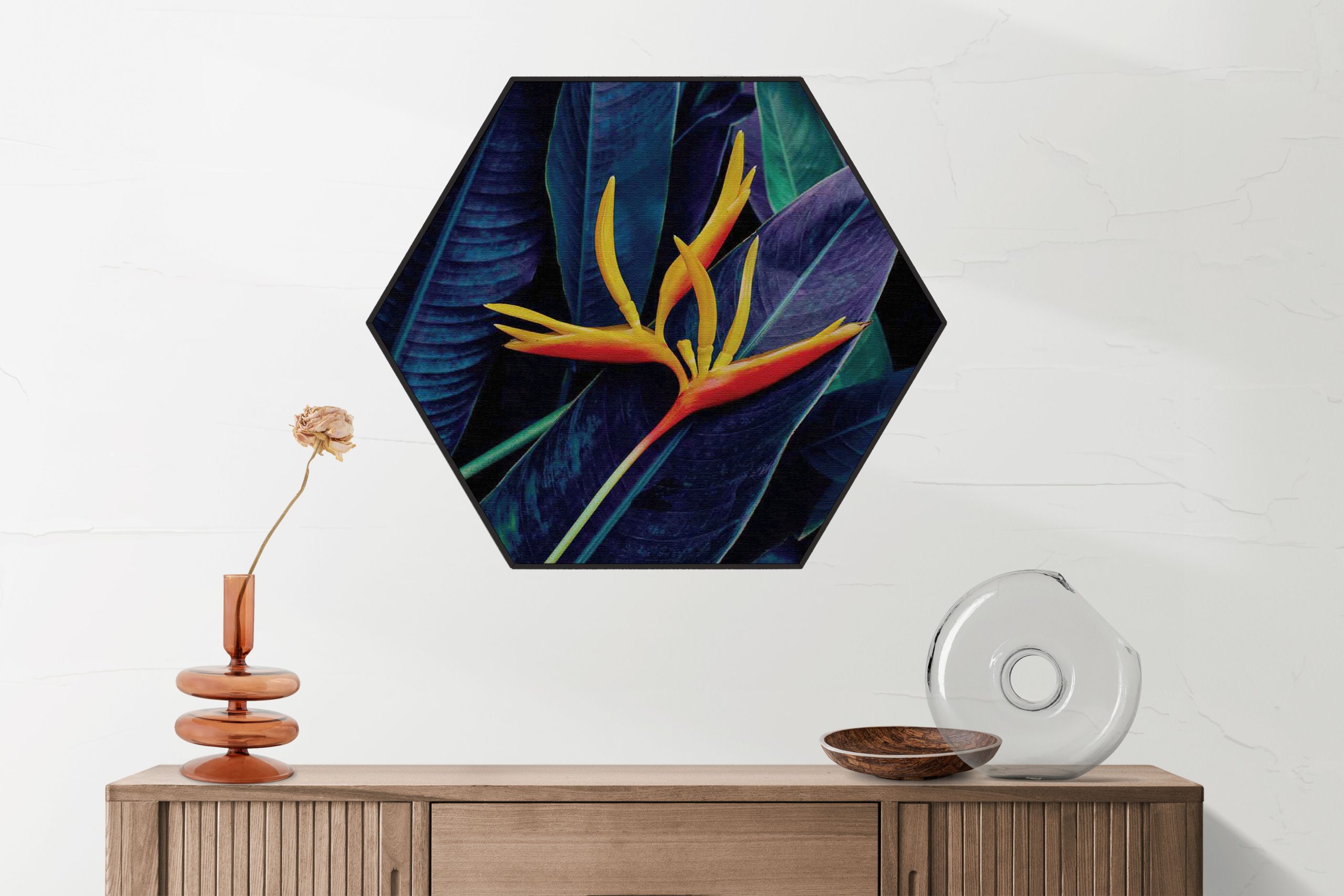 Akoestisch Schilderij Kleurrijke bloem 2 Hexagon Template Hexagon natuur 95 2 scaled 1