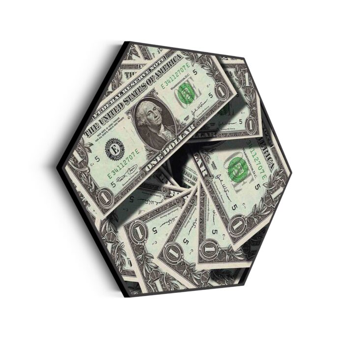 Akoestisch Schilderij Dollars Money George Washington Hexagon Template Hexagon overig 05 scaled 1