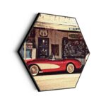 Akoestisch Schilderij Route 66 Hexagon Template Hexagon retro 12 scaled 1
