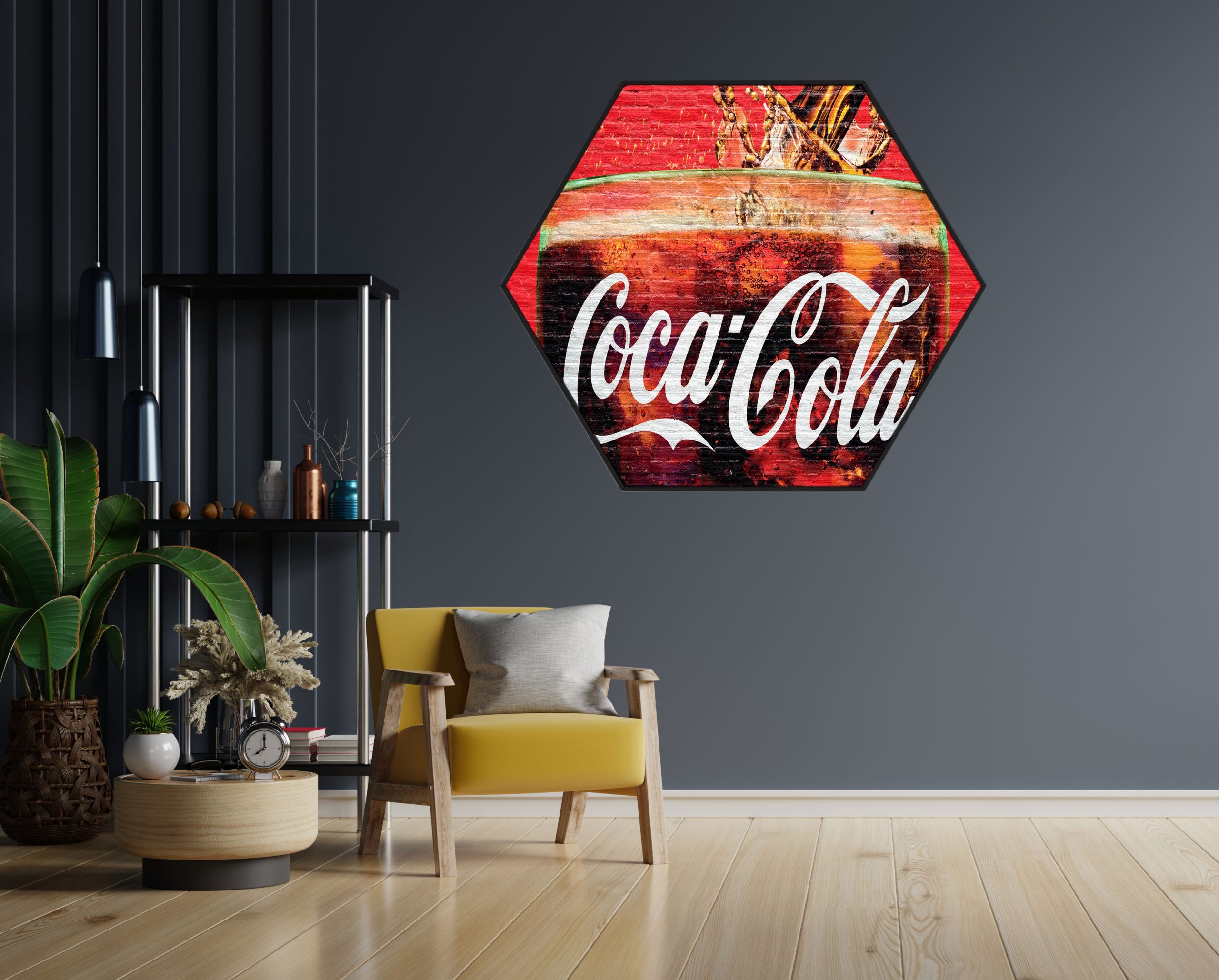 Akoestisch Schilderij Coca Cola Muurschildering Hexagon Template Hexagon retro 13 1 scaled 1