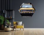 Akoestisch Schilderij Old School Gele Taxi 01 Hexagon Template Hexagon retro 7 1 scaled 1