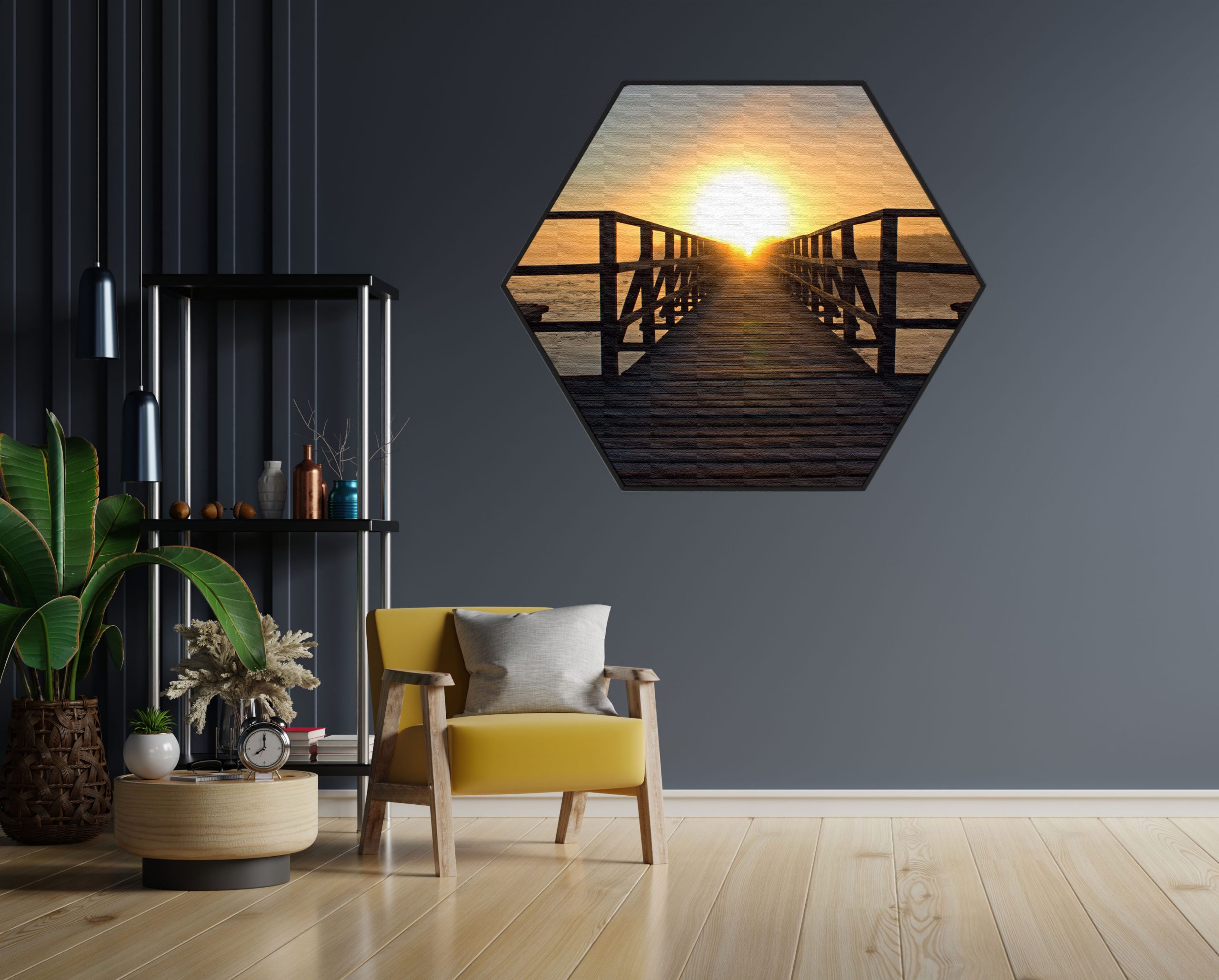 Akoestisch Schilderij Zonsondergang Hexagon Template Hexagon romantisch 10 1 scaled 1