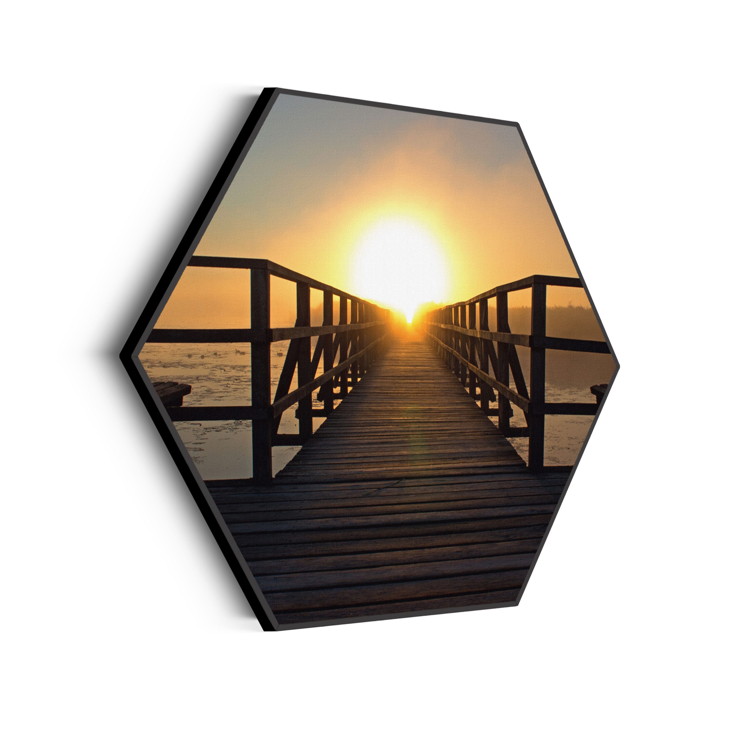 Akoestisch Schilderij Zonsondergang Hexagon Template Hexagon romantisch 10 scaled 1