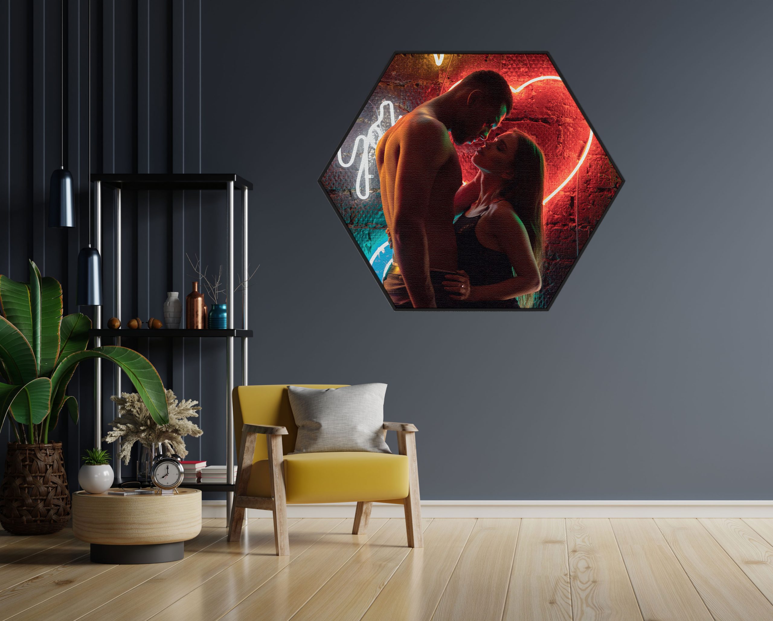 Akoestisch Schilderij Living The Sexy Life Hexagon Template Hexagon romantisch 18 1 scaled 1