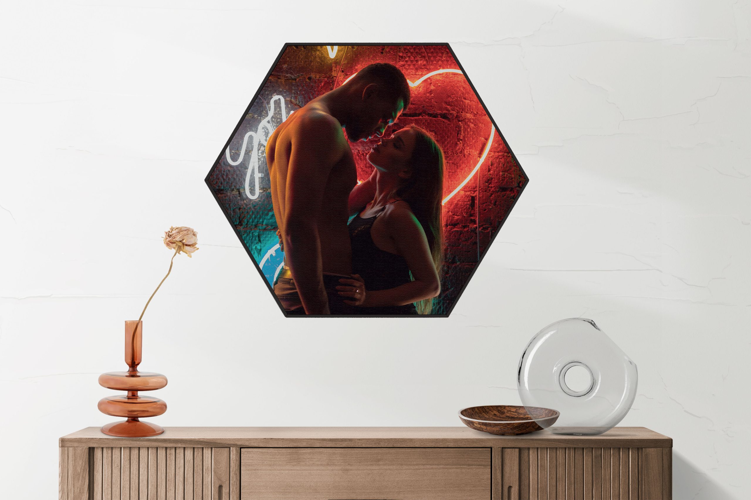 Akoestisch Schilderij Living The Sexy Life Hexagon Template Hexagon romantisch 18 2 scaled 1