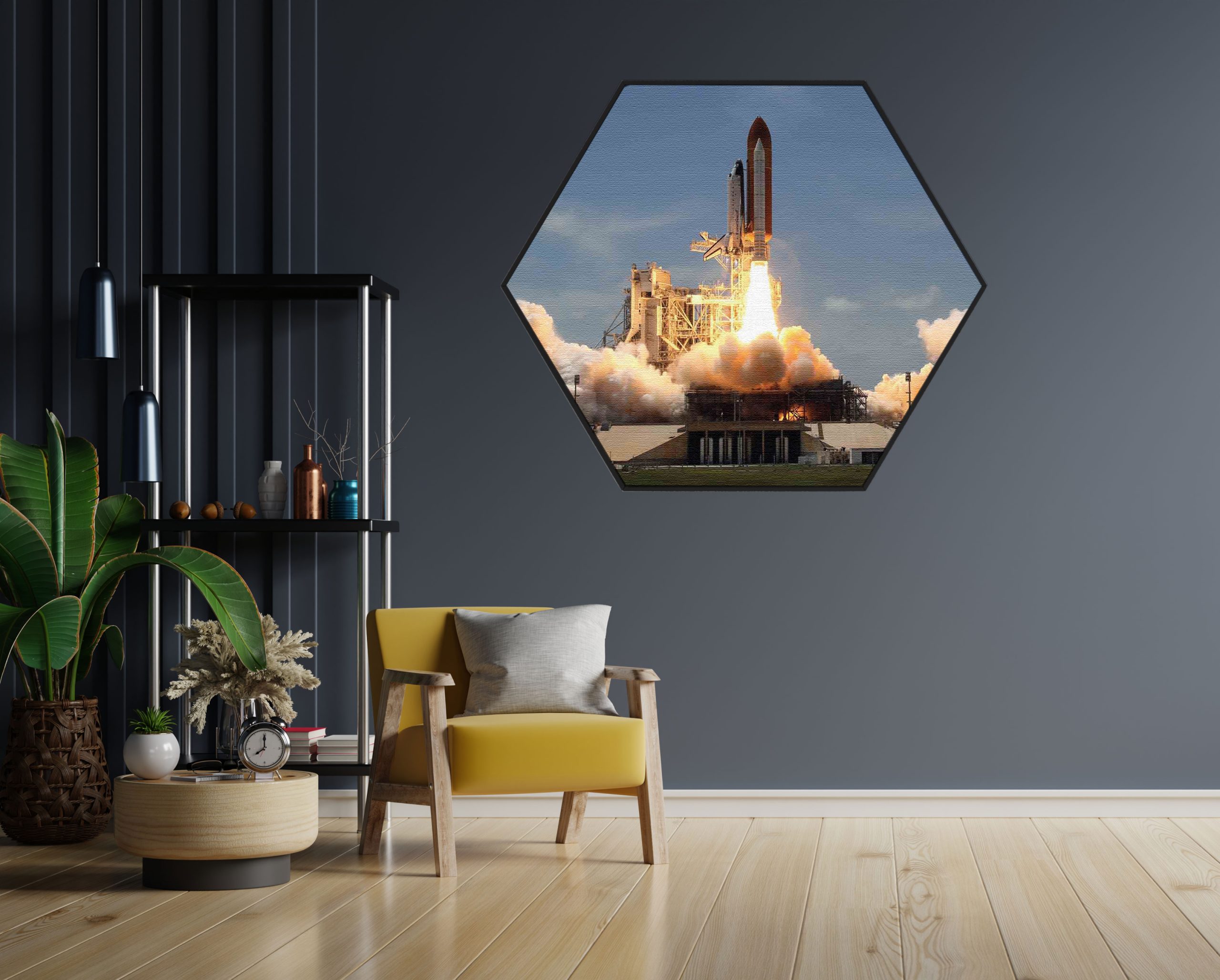 Akoestisch Schilderij Ready for takeoff Hexagon Template Hexagon ruimtevaart 3 1 scaled 1