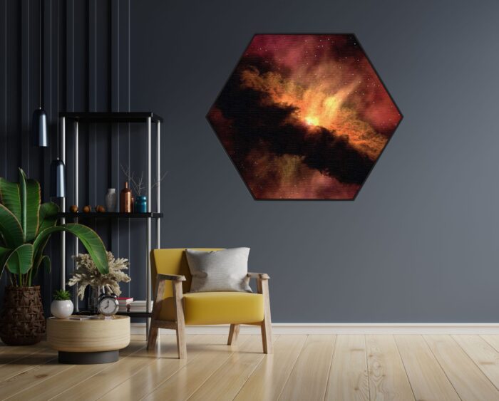 Akoestisch Schilderij Het Heelal Hexagon Template Hexagon ruimtevaart 4 1 scaled 1