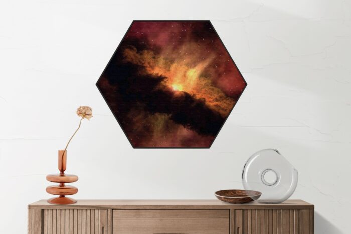 Akoestisch Schilderij Het Heelal Hexagon Template Hexagon ruimtevaart 4 2 scaled 1