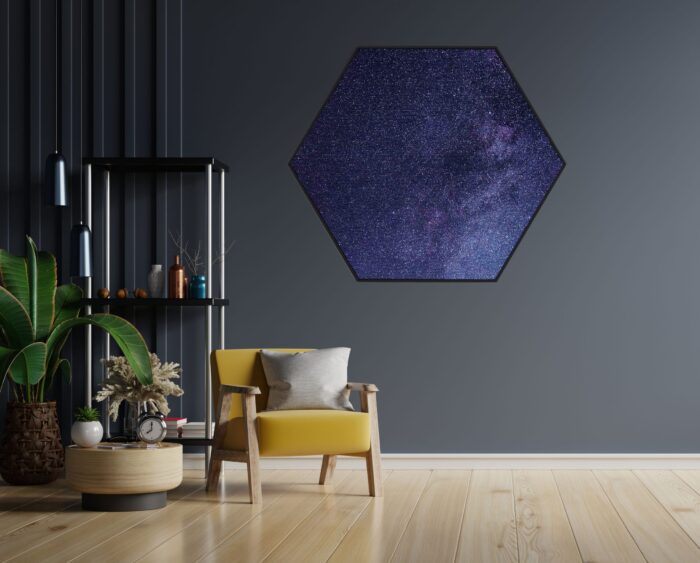 Akoestisch Schilderij Het sterrenstelsel Hexagon Template Hexagon ruimtevaart 9 1 scaled 1