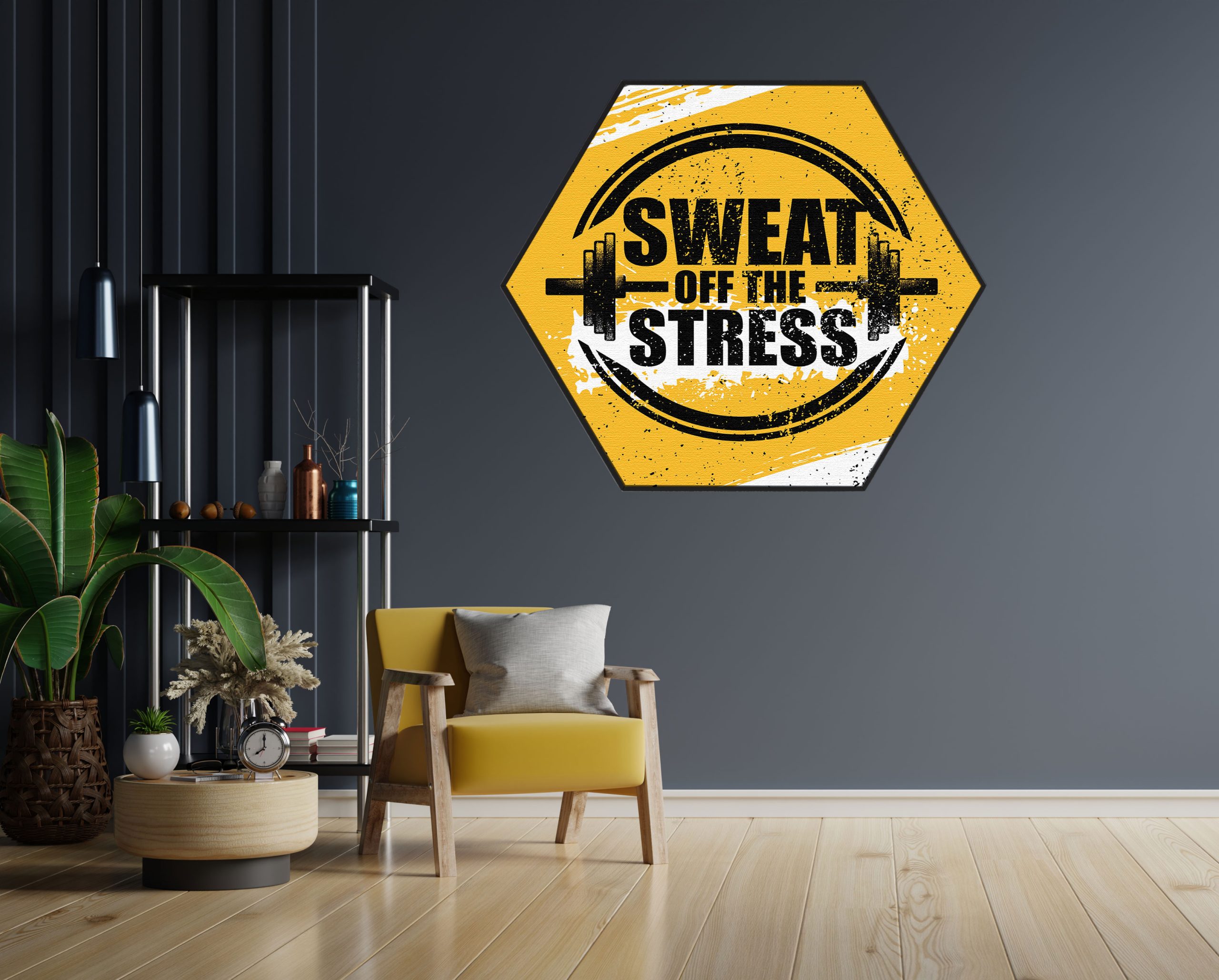 Akoestisch Schilderij Sweat Off Time Stress Hexagon Template Hexagon sport 15 1 scaled 1