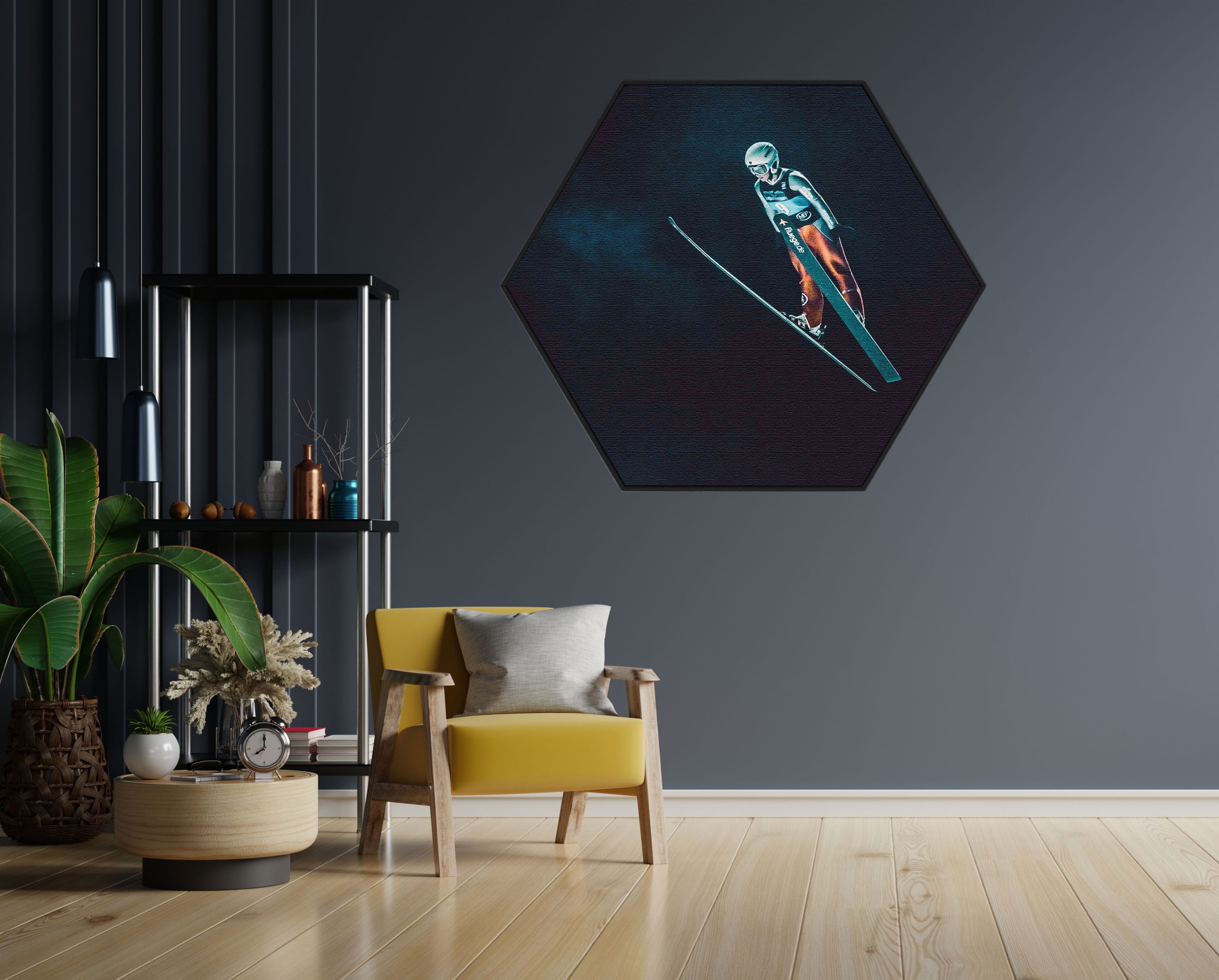 Akoestisch Schilderij Schansspringen In De Nacht Hexagon Template Hexagon sport 6 1 scaled 1