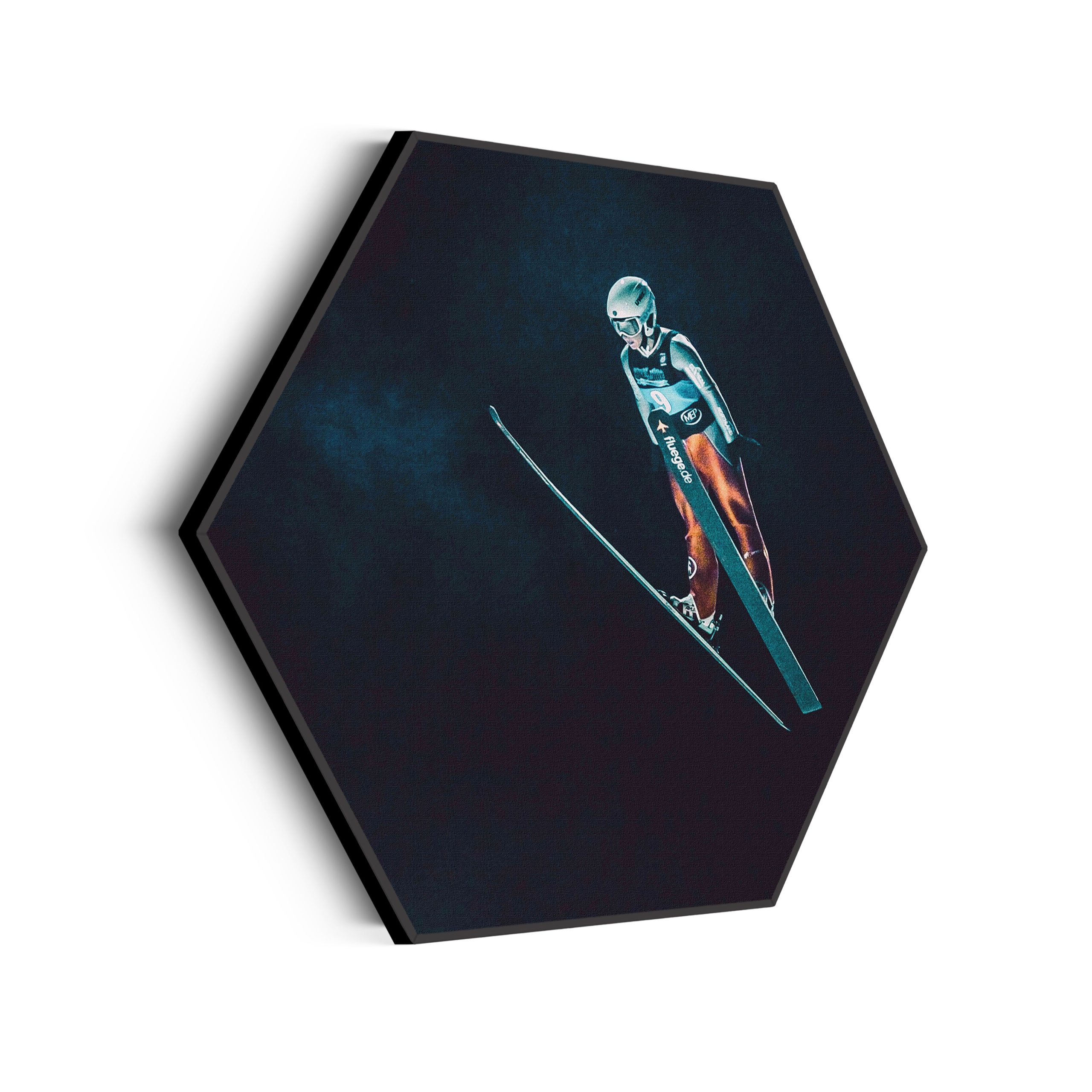 Akoestisch Schilderij Schansspringen In De Nacht Hexagon Template Hexagon sport 6 scaled 1