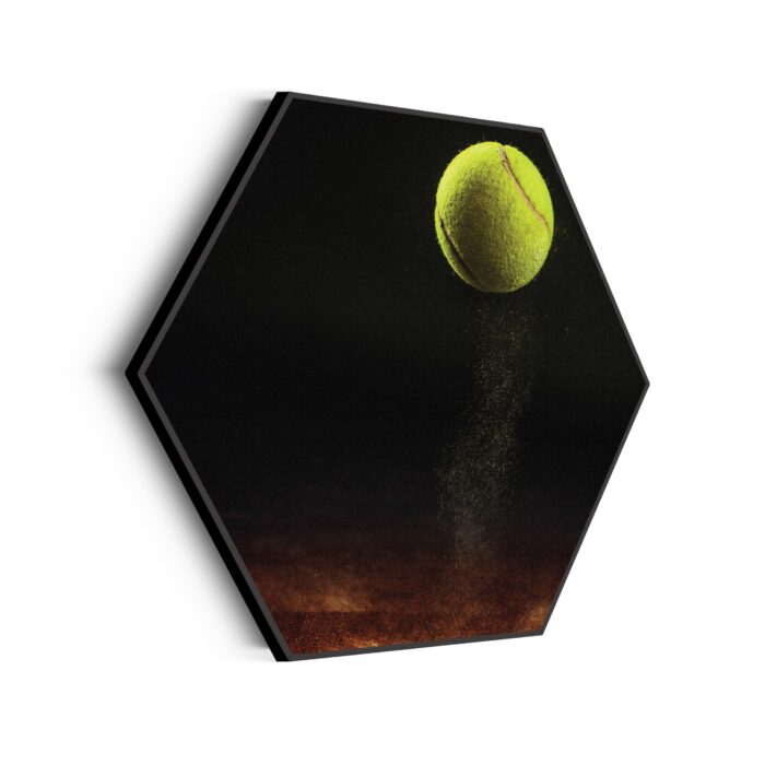 Akoestisch Schilderij Tennisbal Op Grevel Hexagon Template Hexagon sport 9 scaled 1