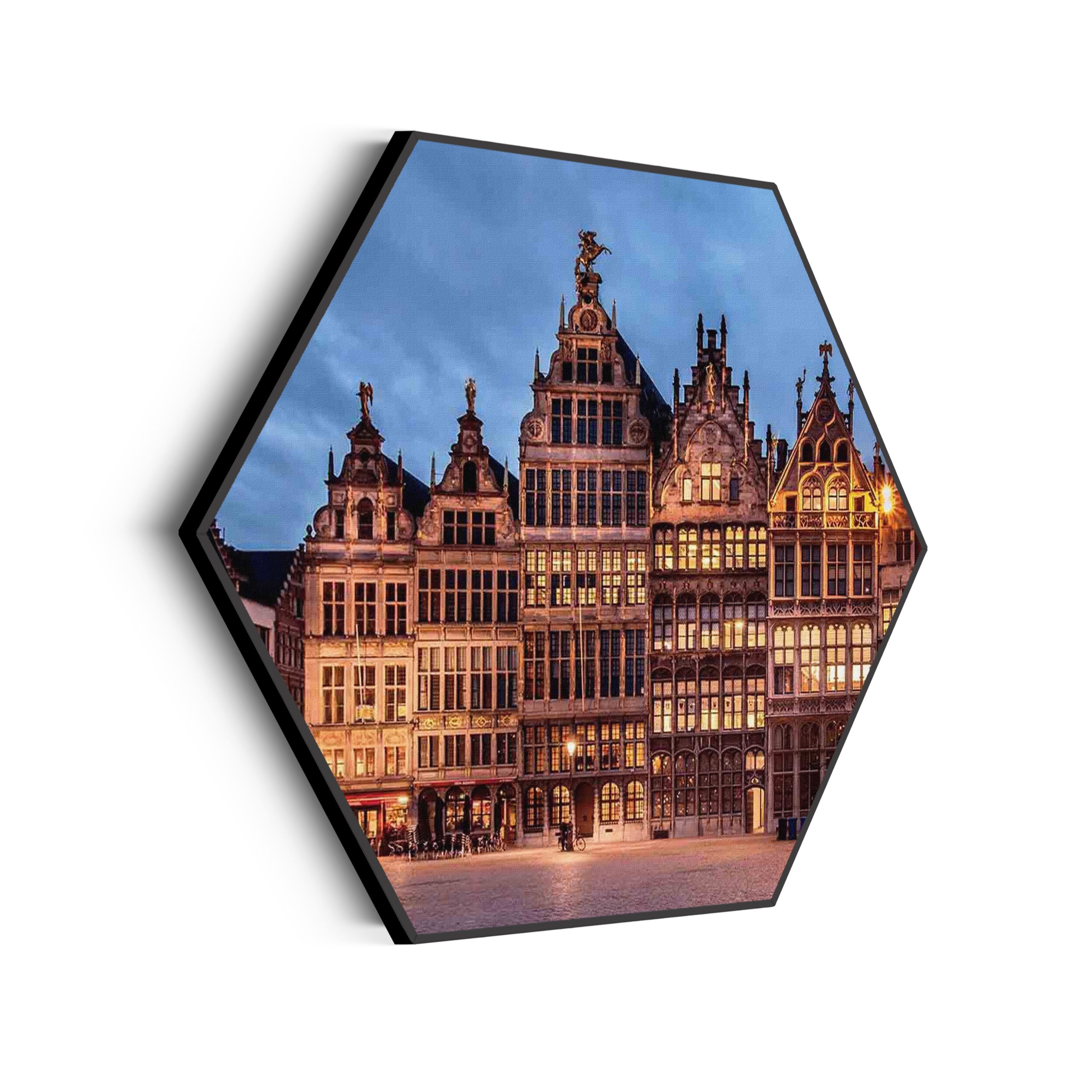 Akoestisch Schilderij Grote Markt Antwerpen Hexagon Template Hexagon steden 101 2 scaled 1