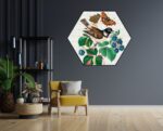 Akoestisch Schilderij Prent Natuur Vogel en Bloemen 01 Hexagon Template Hexagon vintage 14 1 scaled 1