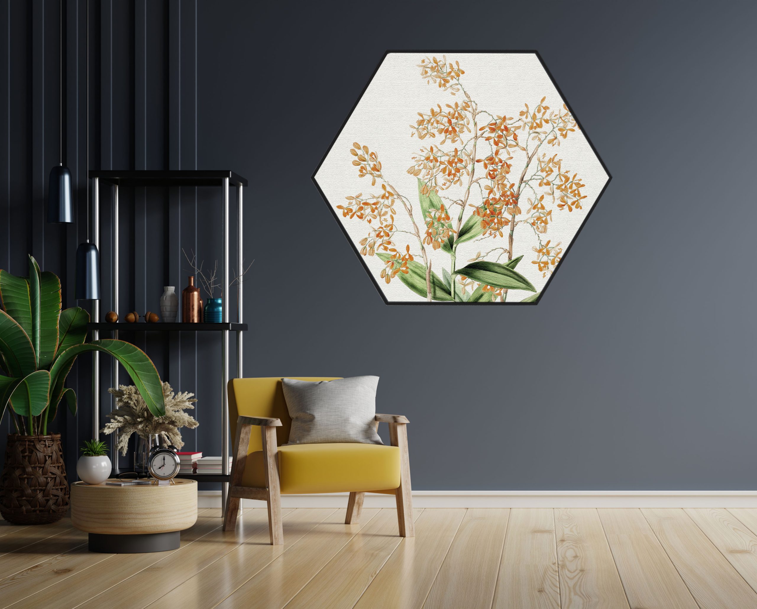 Akoestisch Schilderij Prent Bloemen Hexagon Template Hexagon vintage 16 1 scaled 1