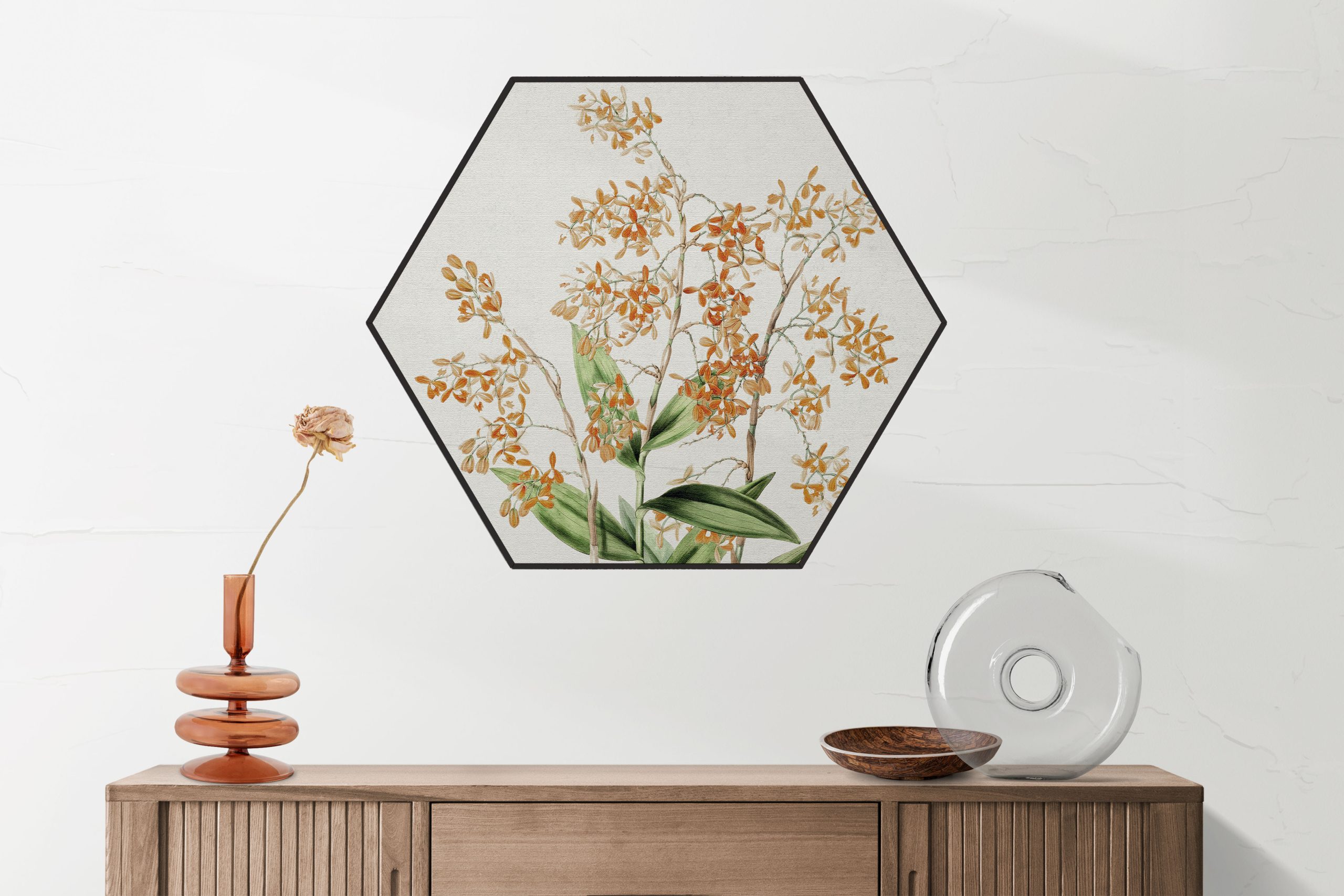 Akoestisch Schilderij Prent Bloemen Hexagon Template Hexagon vintage 16 2 scaled 1