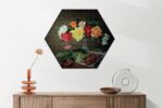 Akoestisch Schilderij Prent Natuur Vogel en Bloemen 01 Hexagon Template Hexagon vintage 22 2 scaled 1