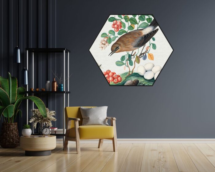 Akoestisch Schilderij Prent Natuur Vogel en Bloemen 05 Hexagon Template Hexagon vintage 5 1 scaled 1