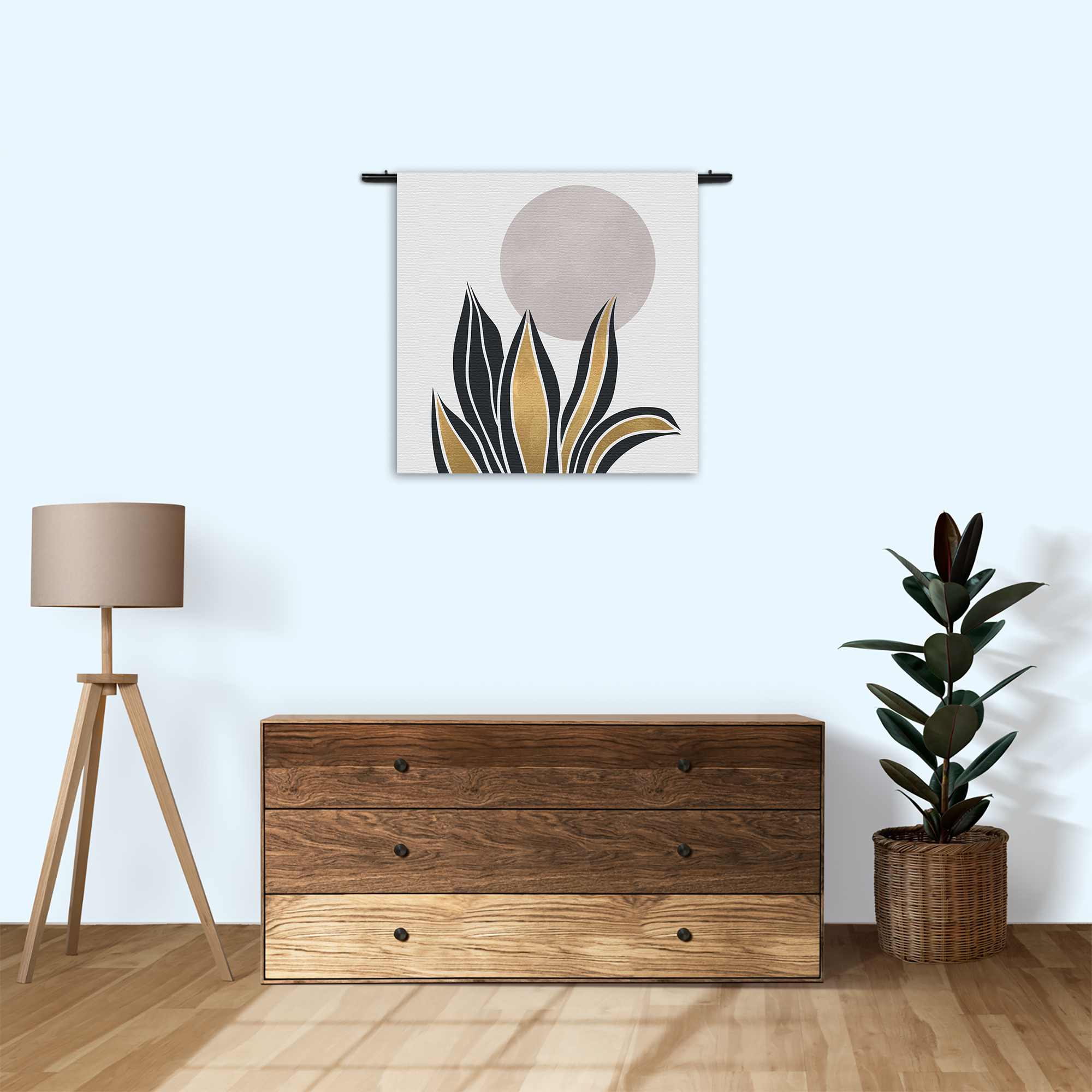 Wandkleed Het gouden blad Rechthoek Vierkant Template Vierkant Rond Abstract 04 3