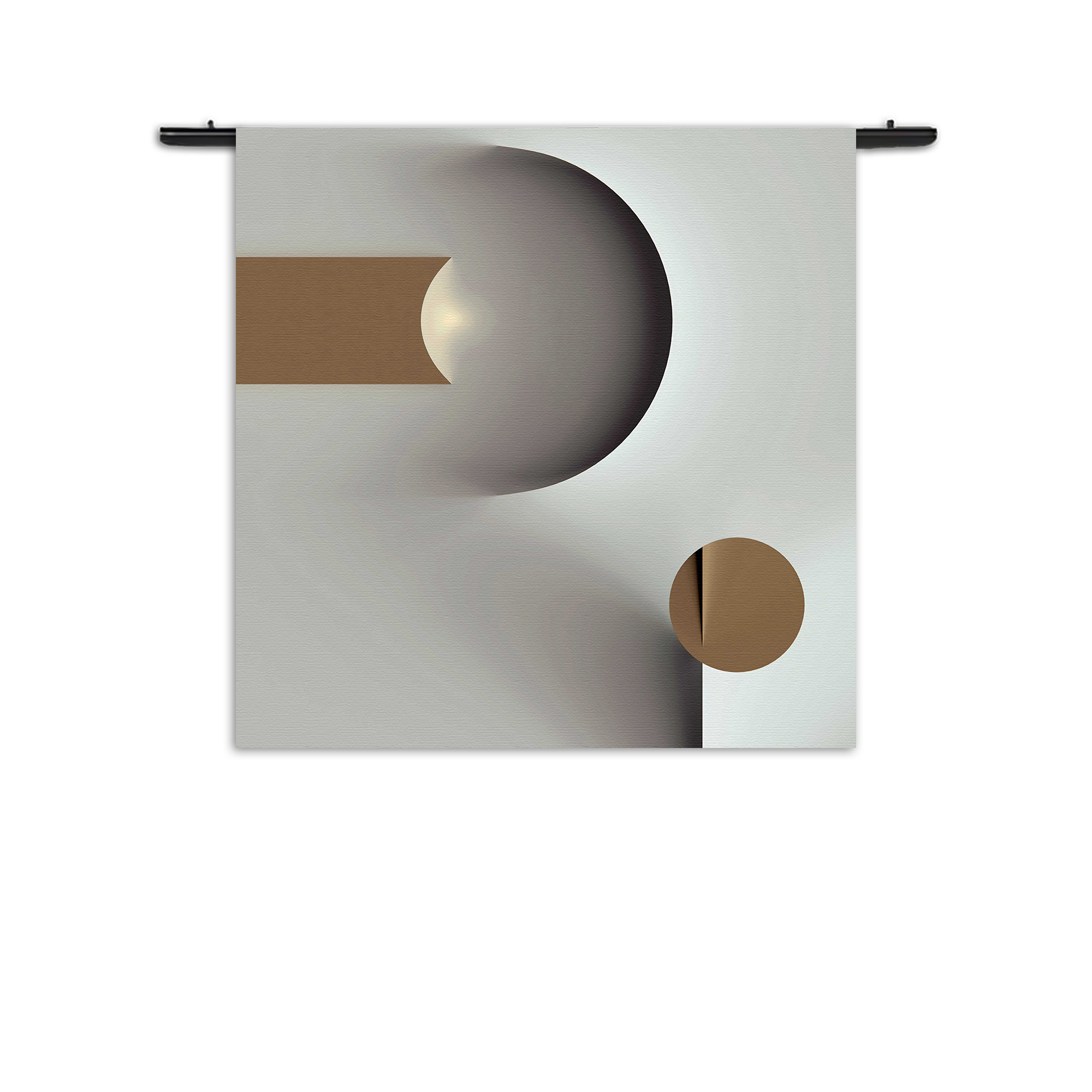 Template_Vierkant_Rond_Abstract_101-1 Wandkleed Scandinavisch Wit met Goudkleurig Element 03 Rechthoek Vierkant