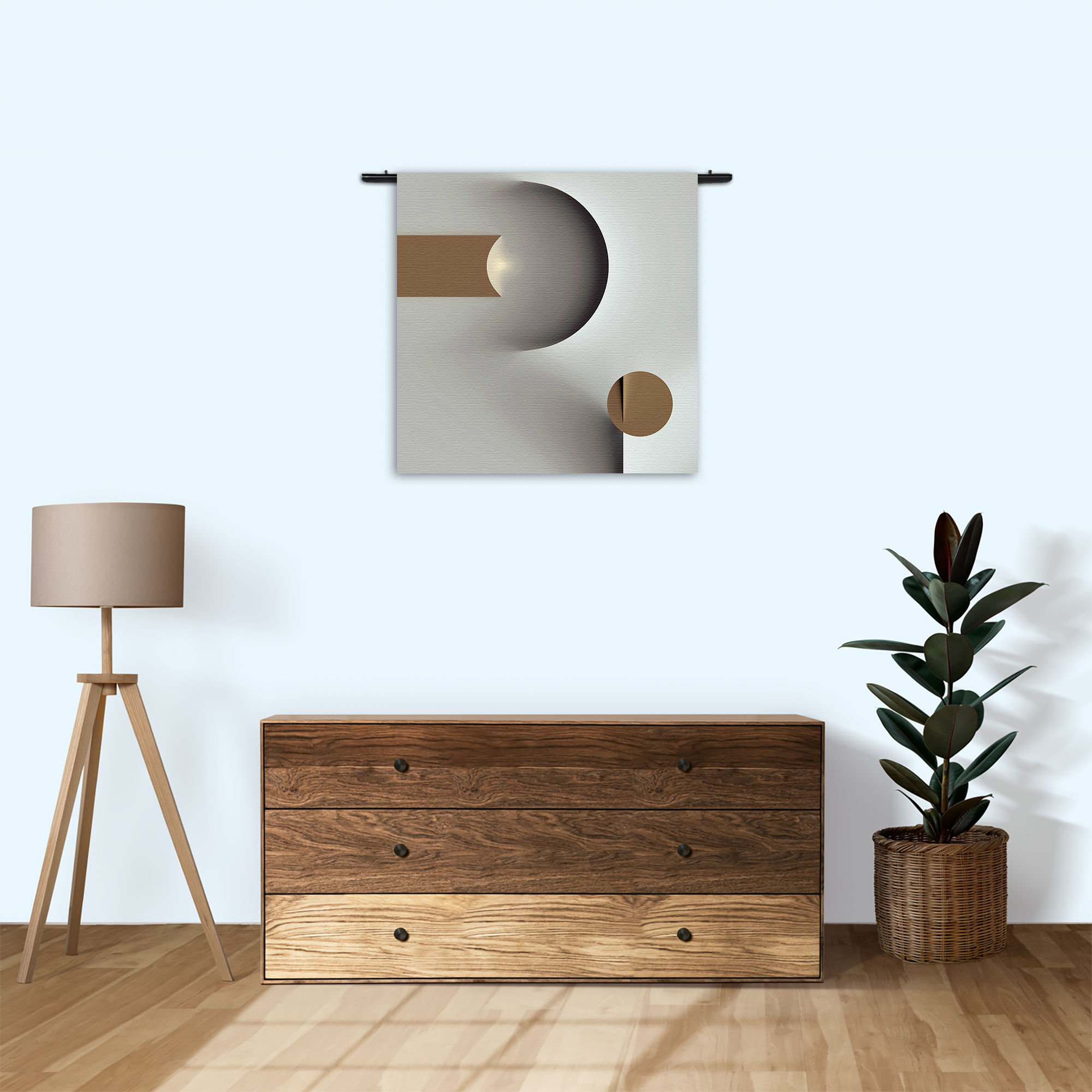 Template_Vierkant_Rond_Abstract_101-3 Wandkleed Scandinavisch Wit met Goudkleurig Element 03 Rechthoek Vierkant Template Vierkant Rond Abstract 101 3