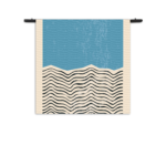 Wandkleed Scandinavisch Basis Blauw Rechthoek Vierkant