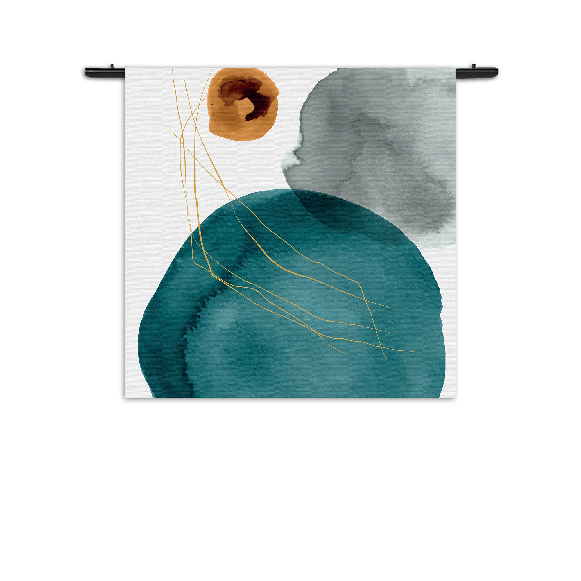 Wandkleed Abstract Cirkels Multikleur 01 Rechthoek Vierkant