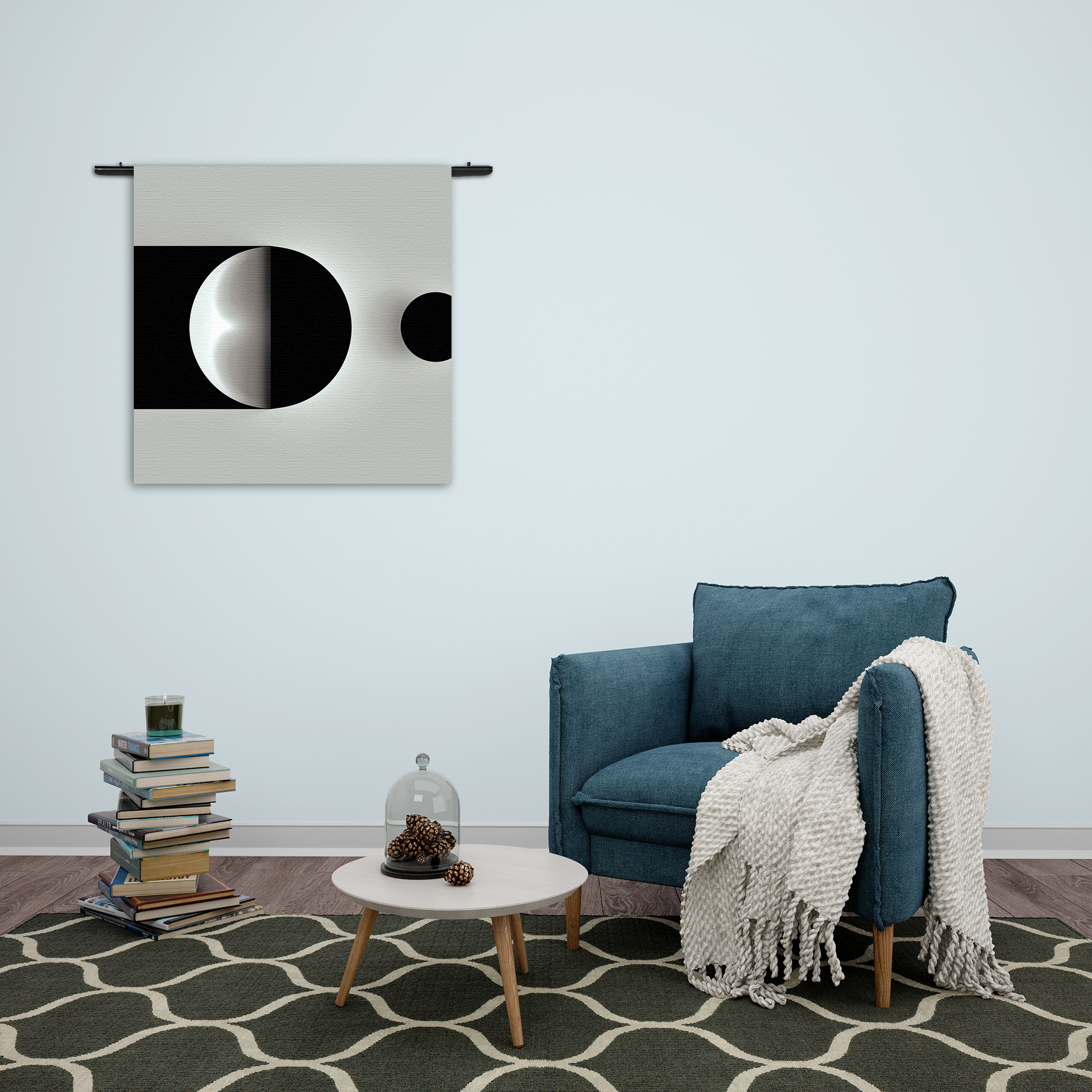 Template_Vierkant_Rond_Abstract_21-2 Wandkleed Scandinavisch Wit met Zwart Element 01 Rechthoek Vierkant Template Vierkant Rond Abstract 21 2