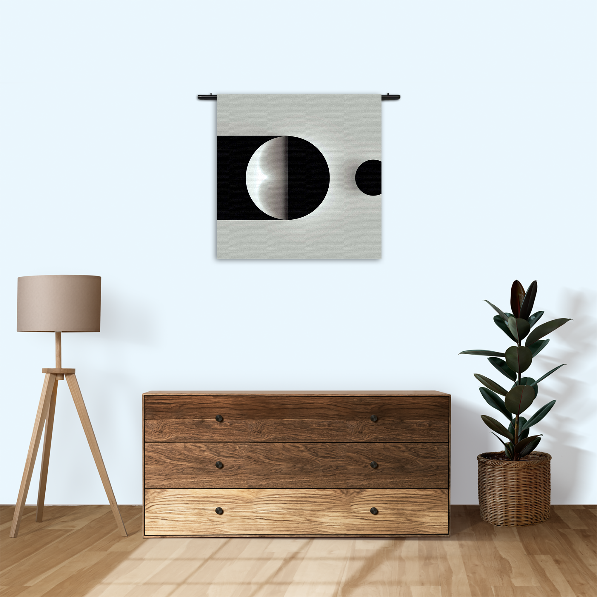 Template_Vierkant_Rond_Abstract_21-3 Wandkleed Scandinavisch Wit met Zwart Element 01 Rechthoek Vierkant Template Vierkant Rond Abstract 21 3