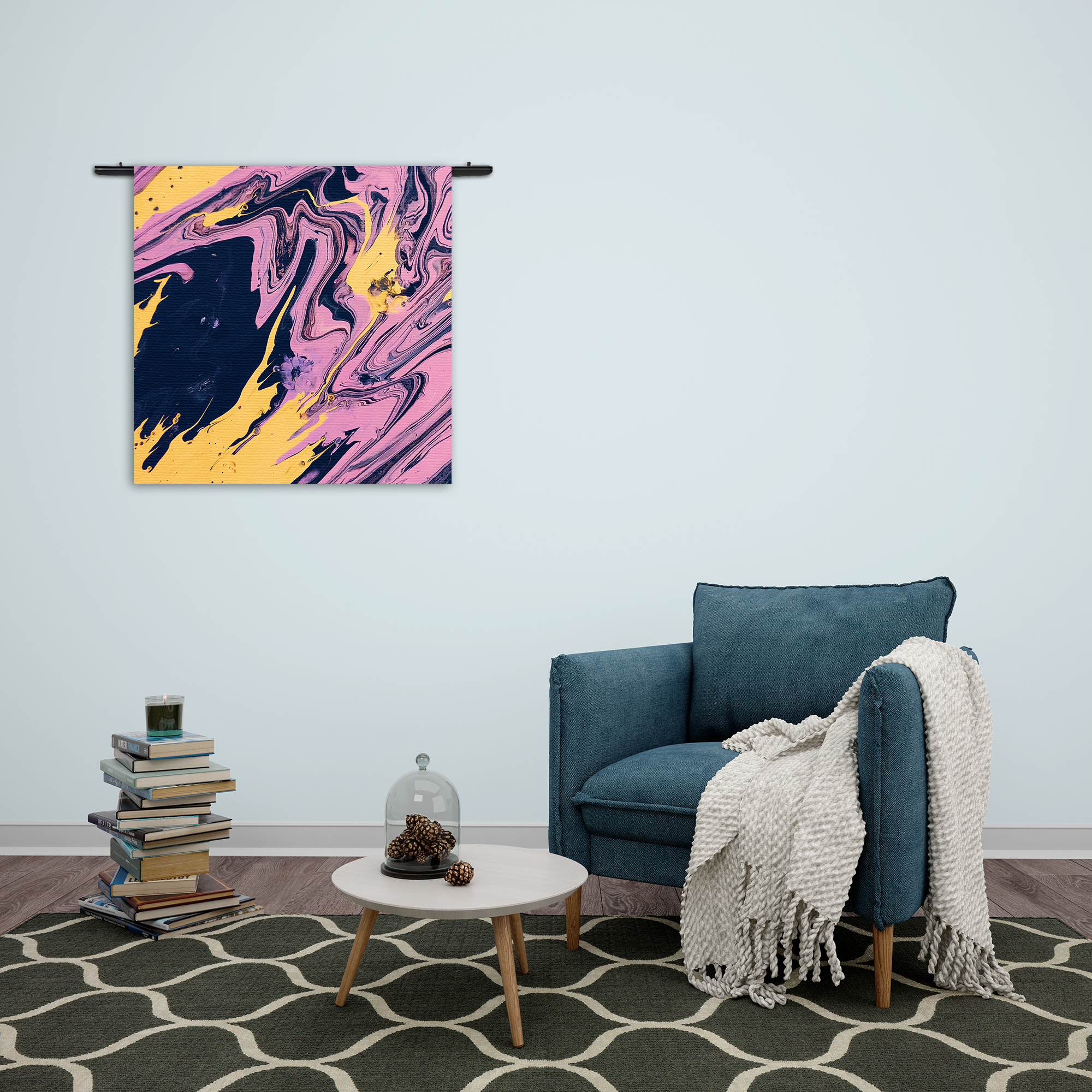 Wandkleed Moderne Kunst Rechthoek Vierkant Template Vierkant Rond Abstract 36 2