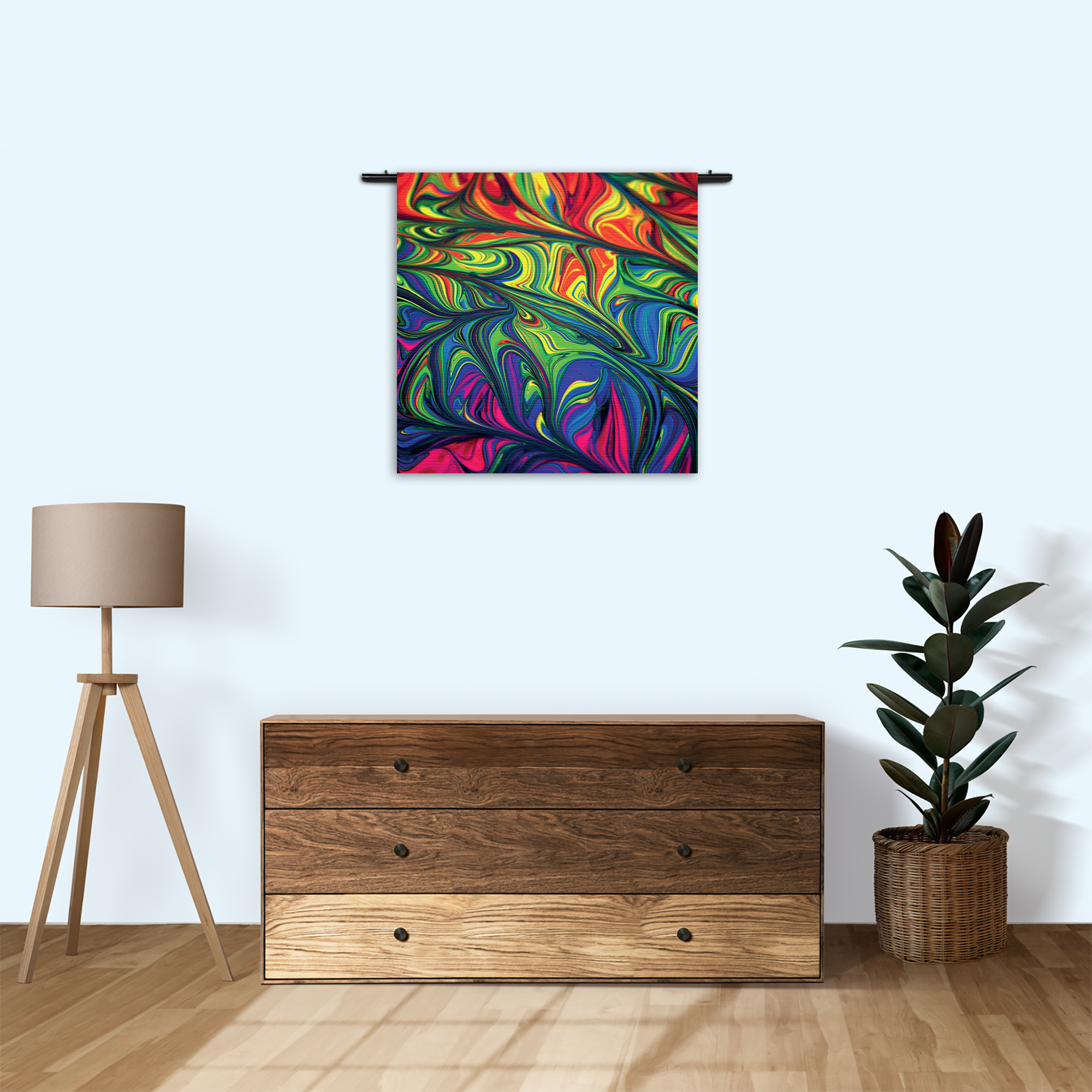 Wandkleed Verf Kleuren Gemengd Rechthoek Vierkant Template Vierkant Rond Abstract 37 3