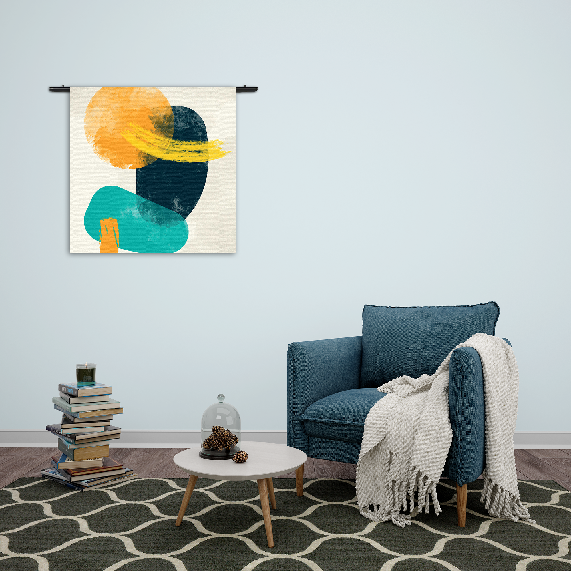 Wandkleed Kleurrijk Abstract 01 Rechthoek Vierkant Template Vierkant Rond Abstract 43 2