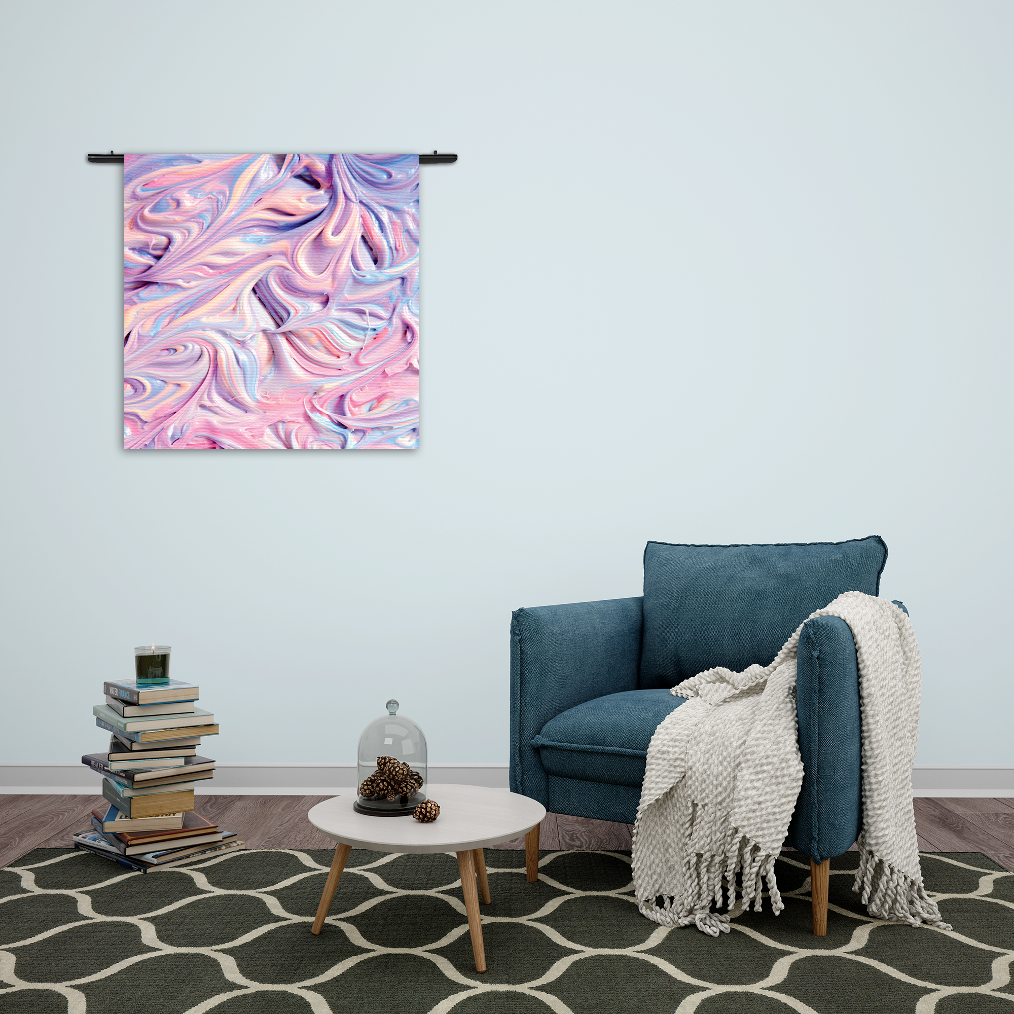 Template_Vierkant_Rond_Abstract_45-2 Wandkleed Statisfying Art Roze Rechthoek Vierkant Template Vierkant Rond Abstract 45 2