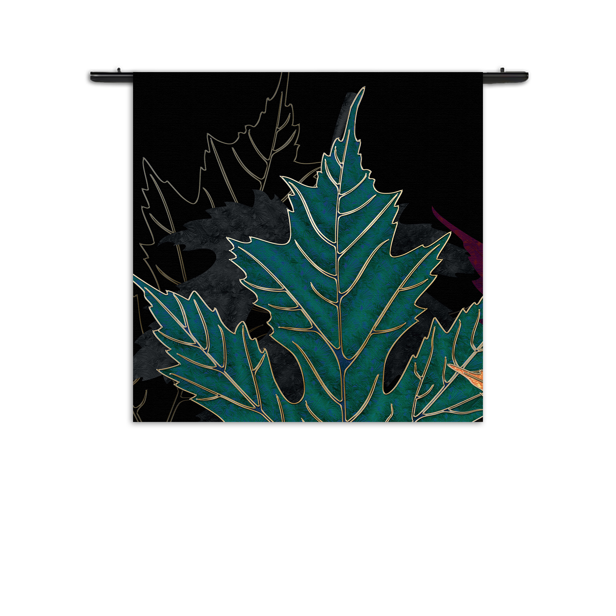 Wandkleed Het Blad Van De Boom Kunst 01 Rechthoek Vierkant