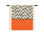 Wandkleed Scandinavisch Oranje Rechthoek Vierkant