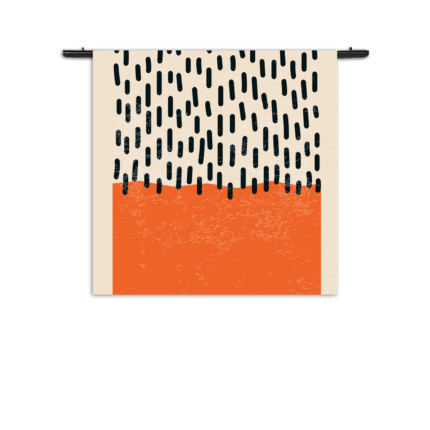 Wandkleed Scandinavisch Oranje Rechthoek Vierkant