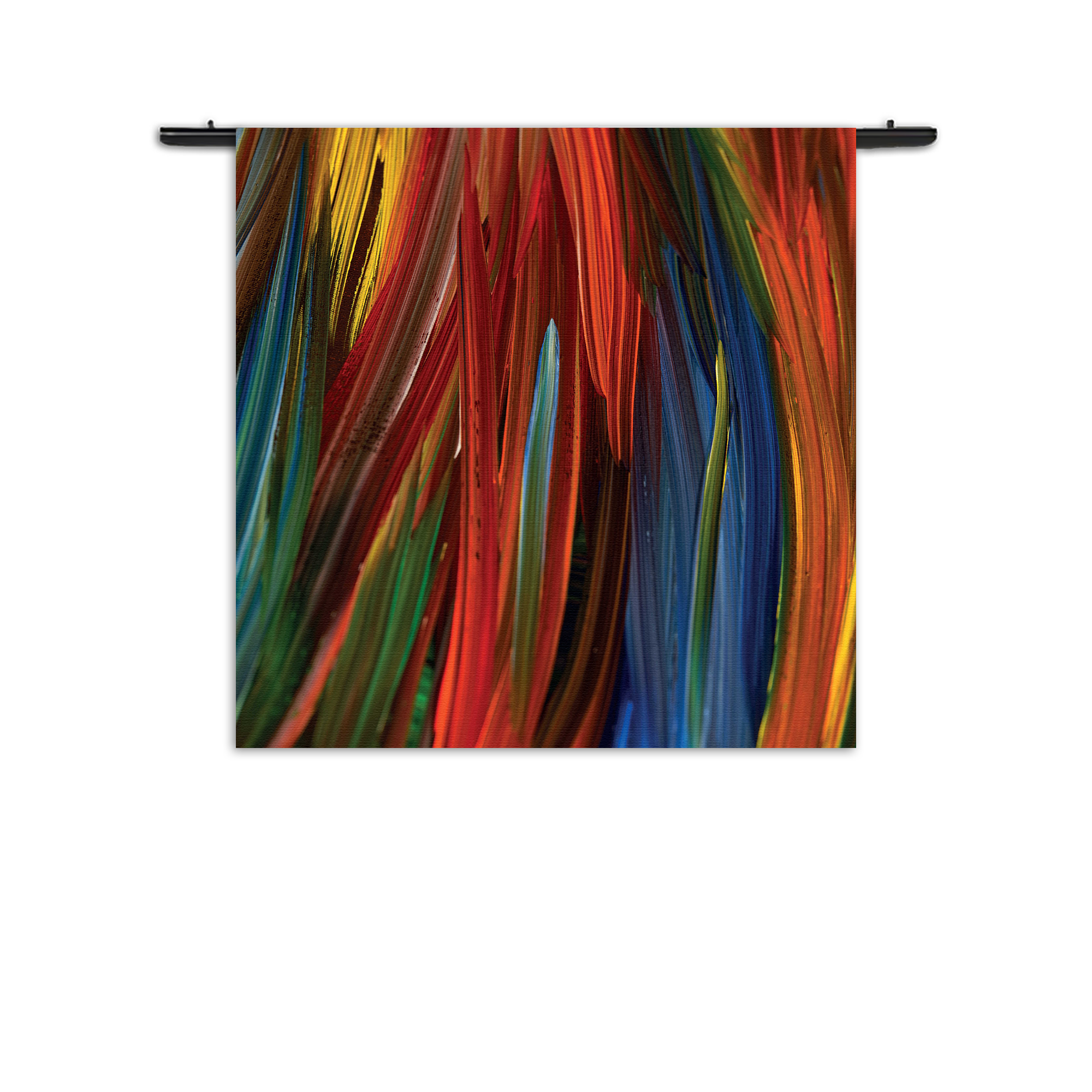 Wandkleed Geschilderde Strepen Kleurrijk Rechthoek Vierkant